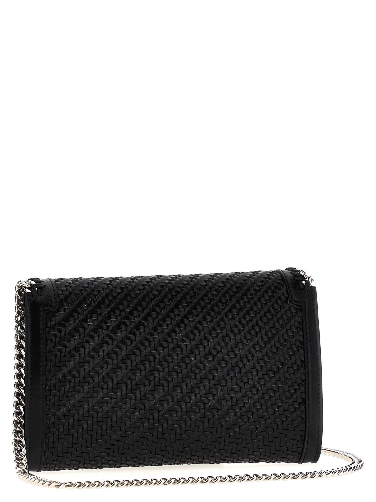 Shop Stella Mccartney Mini Falabella Crossbody Bag In Black