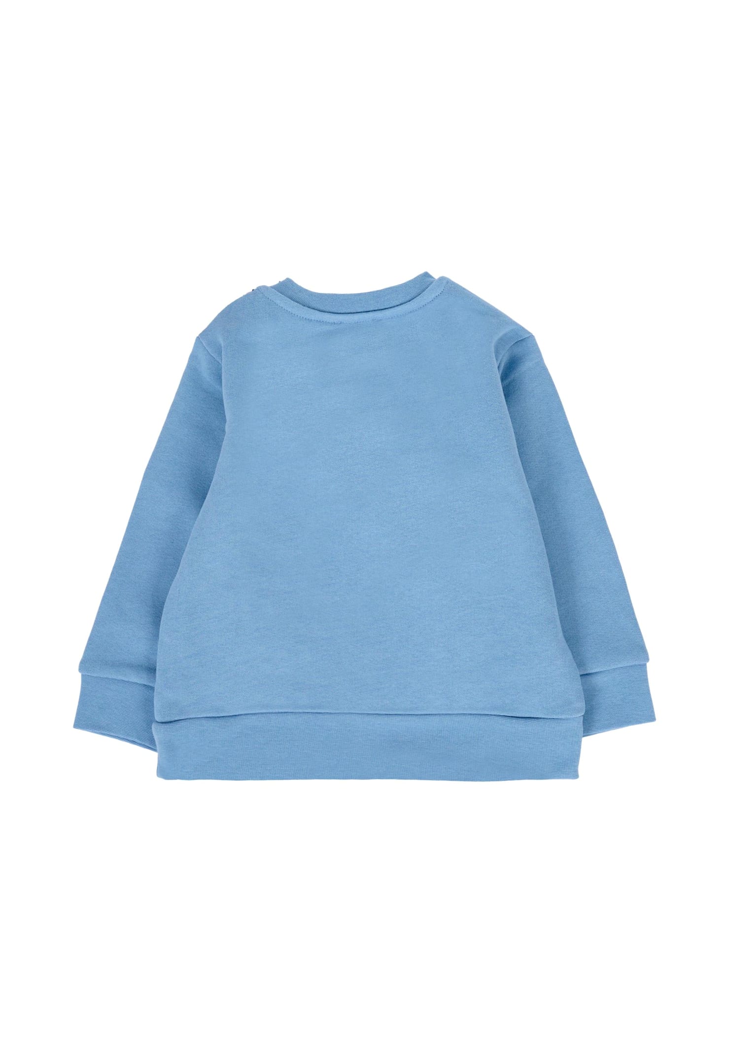 Fay Light Blue Sweatshirt For Baby Boy With Logo In Blue