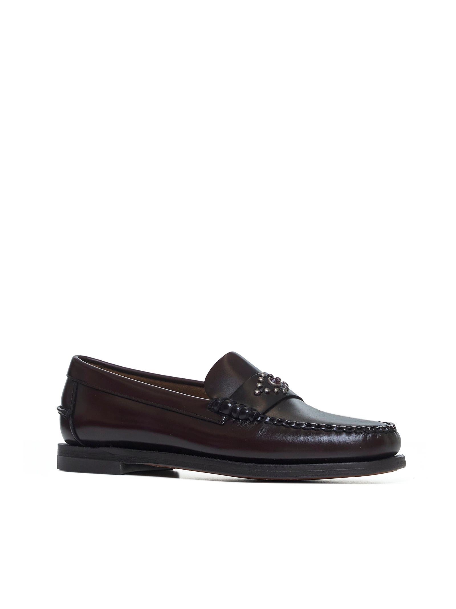 Shop Sebago Flat Shoes In Black-blue Eye