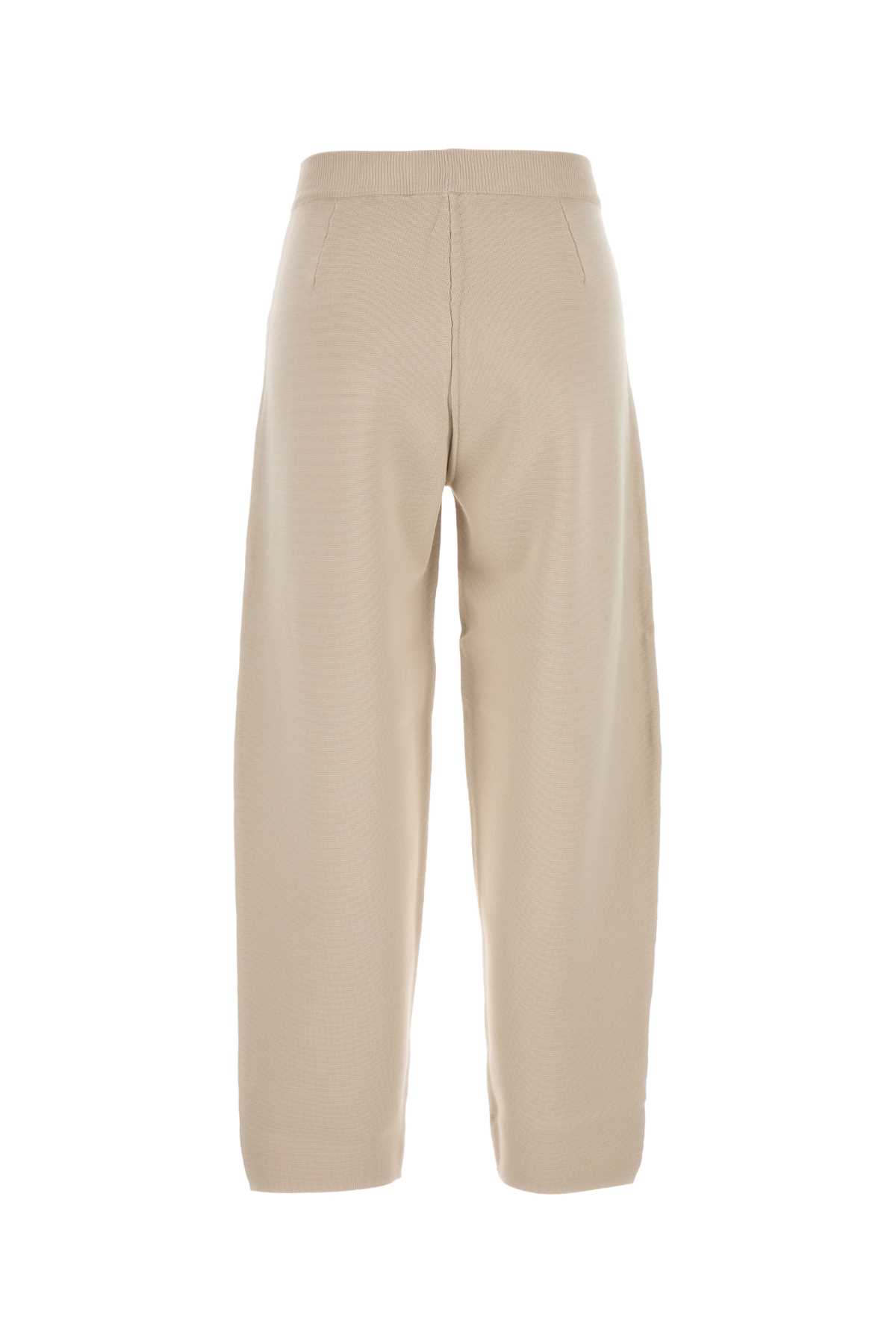 Max Mara Sand Viscose Blend Dula Pant In Multi