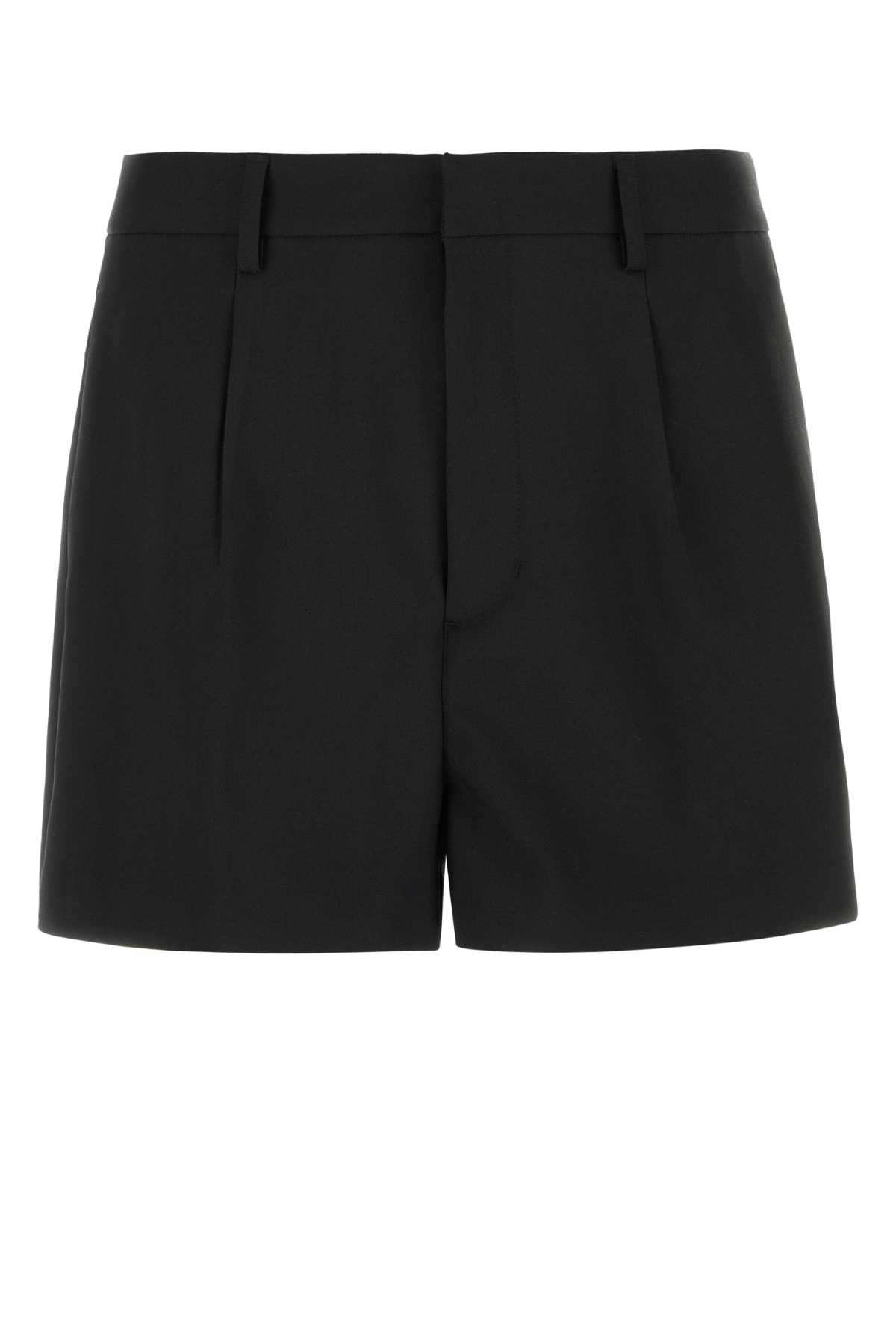 Black Stretch Polyester Puny Shorts