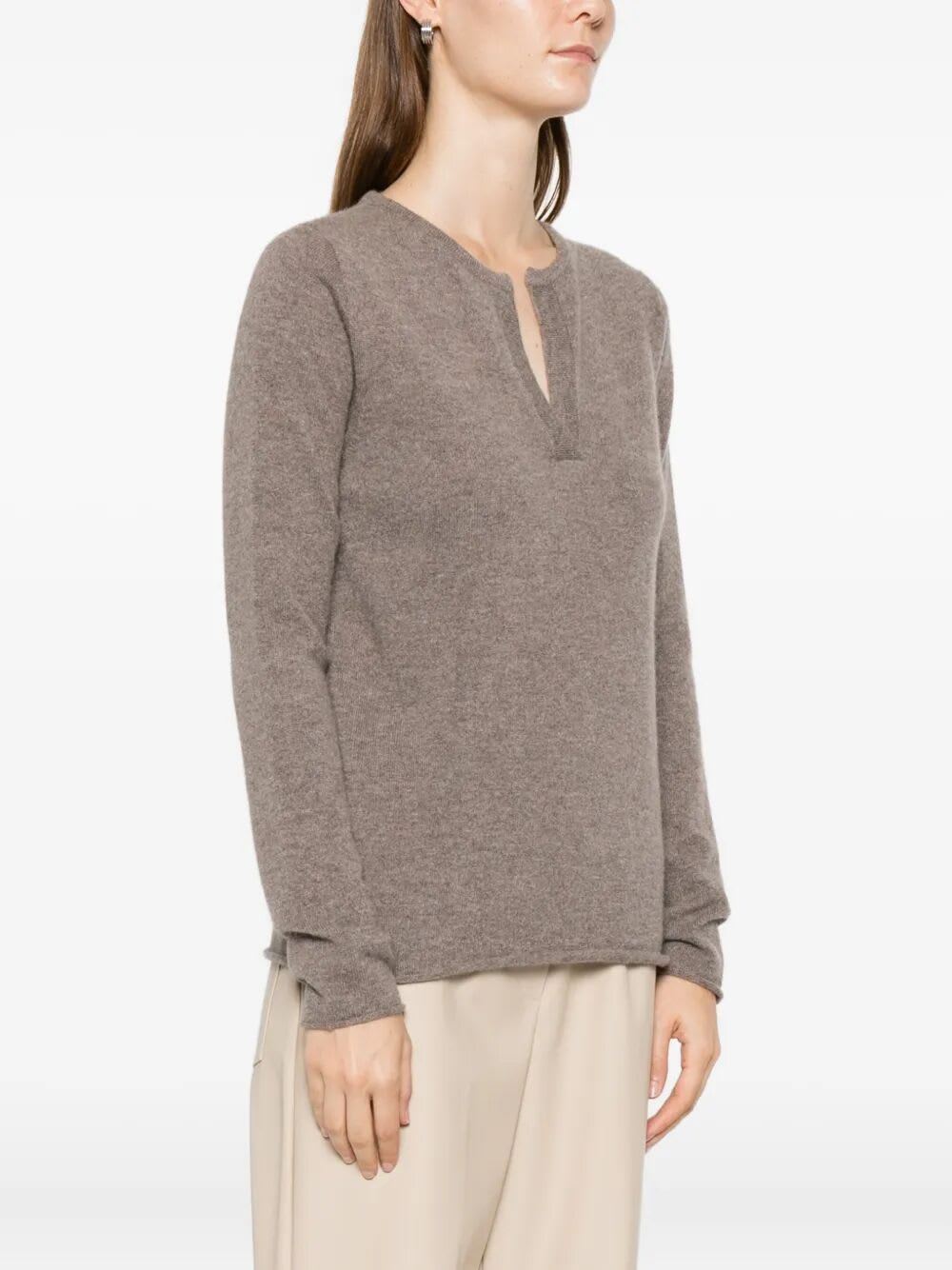 Liviana Conti Vania V-neck Cashmere Knitwear In Gray