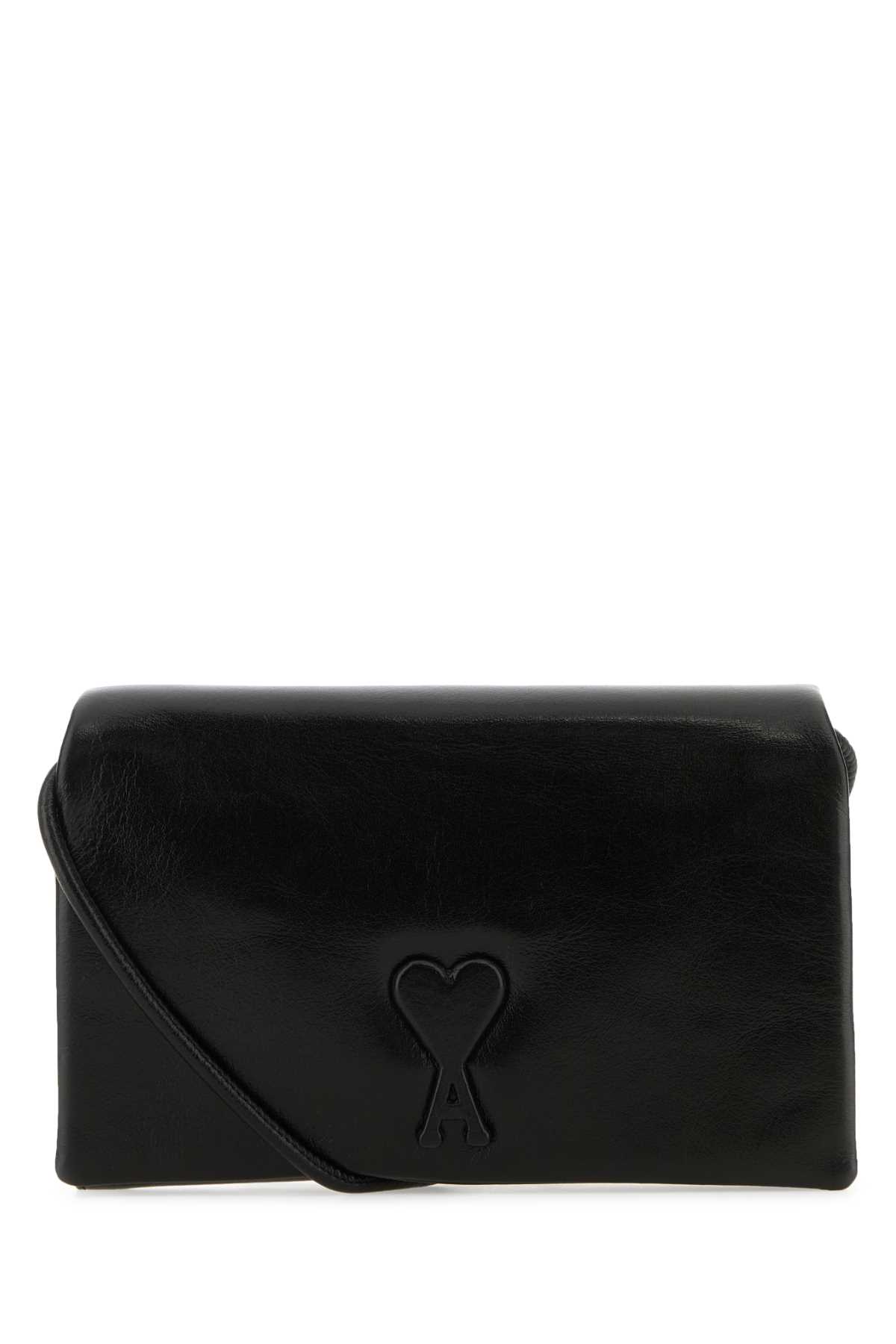 Shop Ami Alexandre Mattiussi Black Leather Voulez-vous Wallet