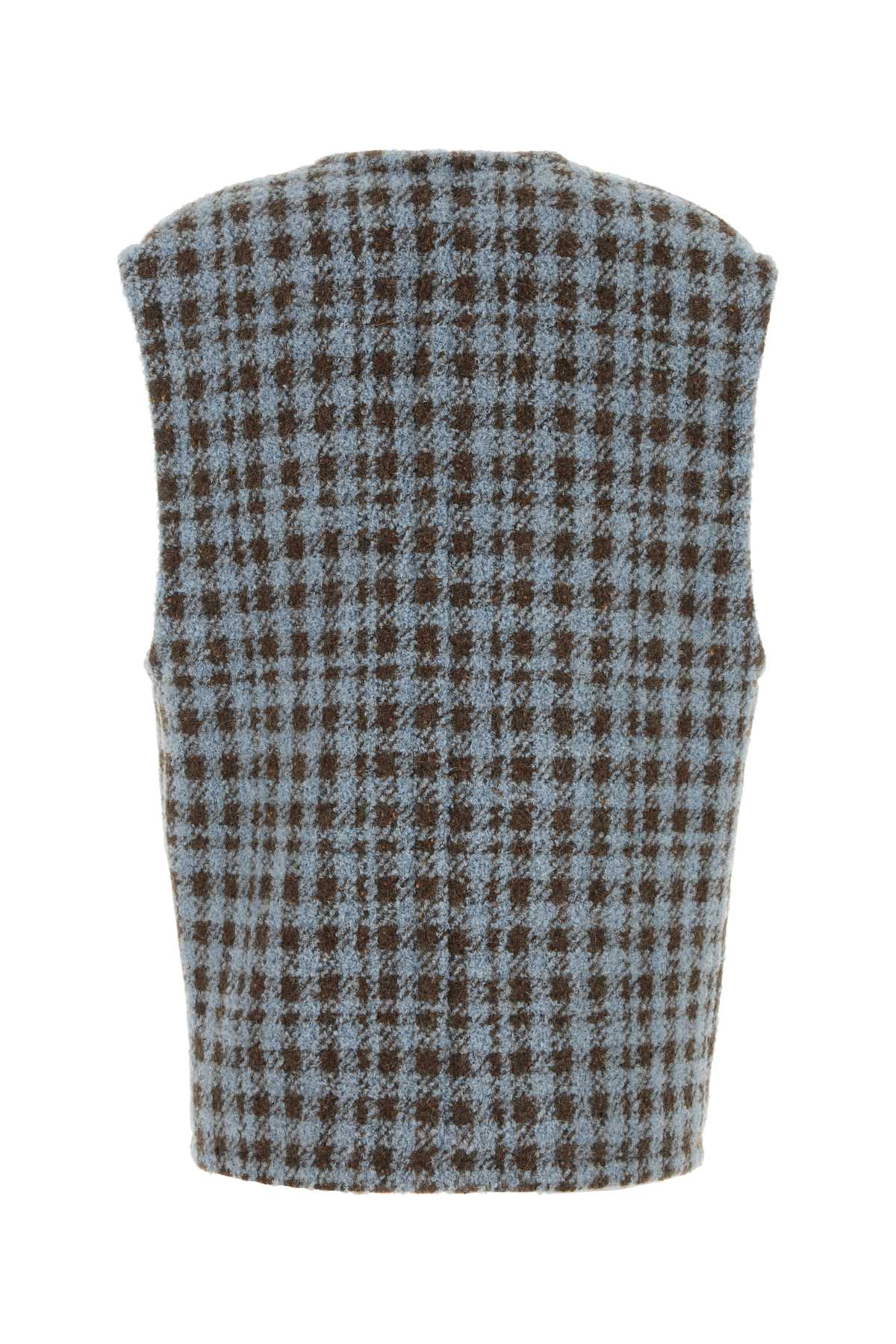 Etro Embroidered Wool Blend Vest In 0250