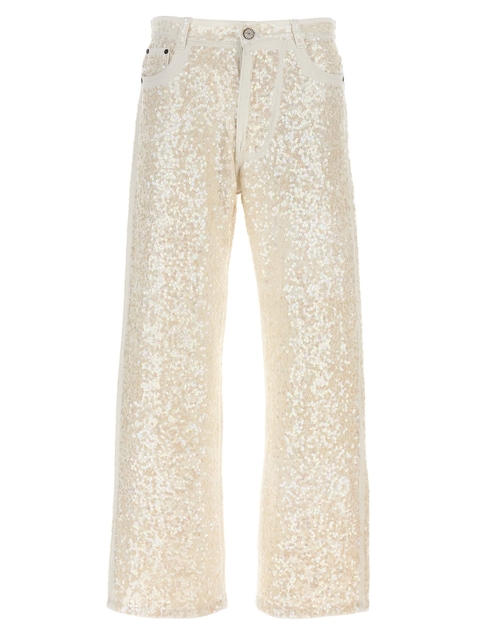 Shop P.a.r.o.s.h Guff Jeans In White