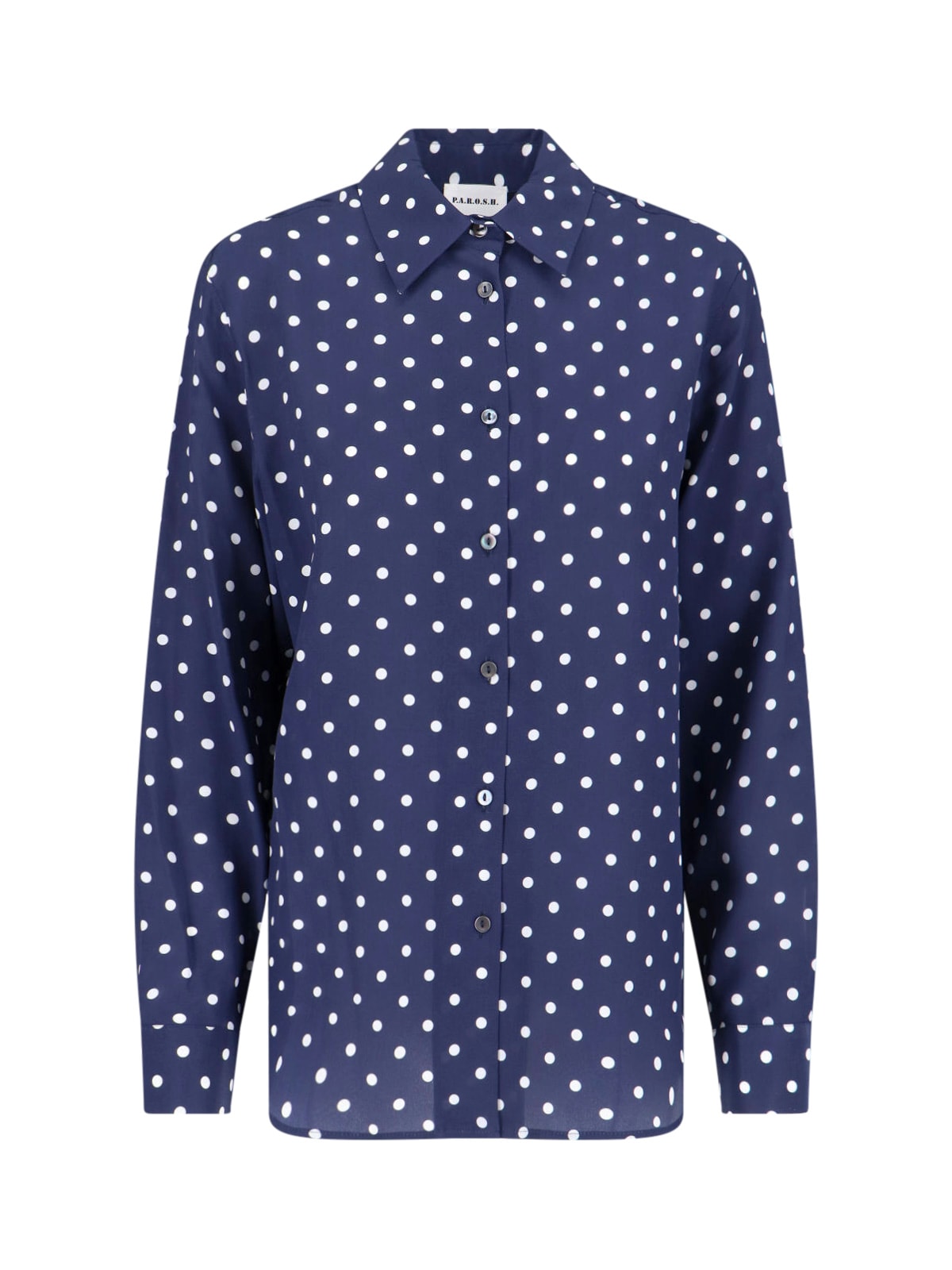 P.a.r.o.s.h Polka Dot Shirt In Blue