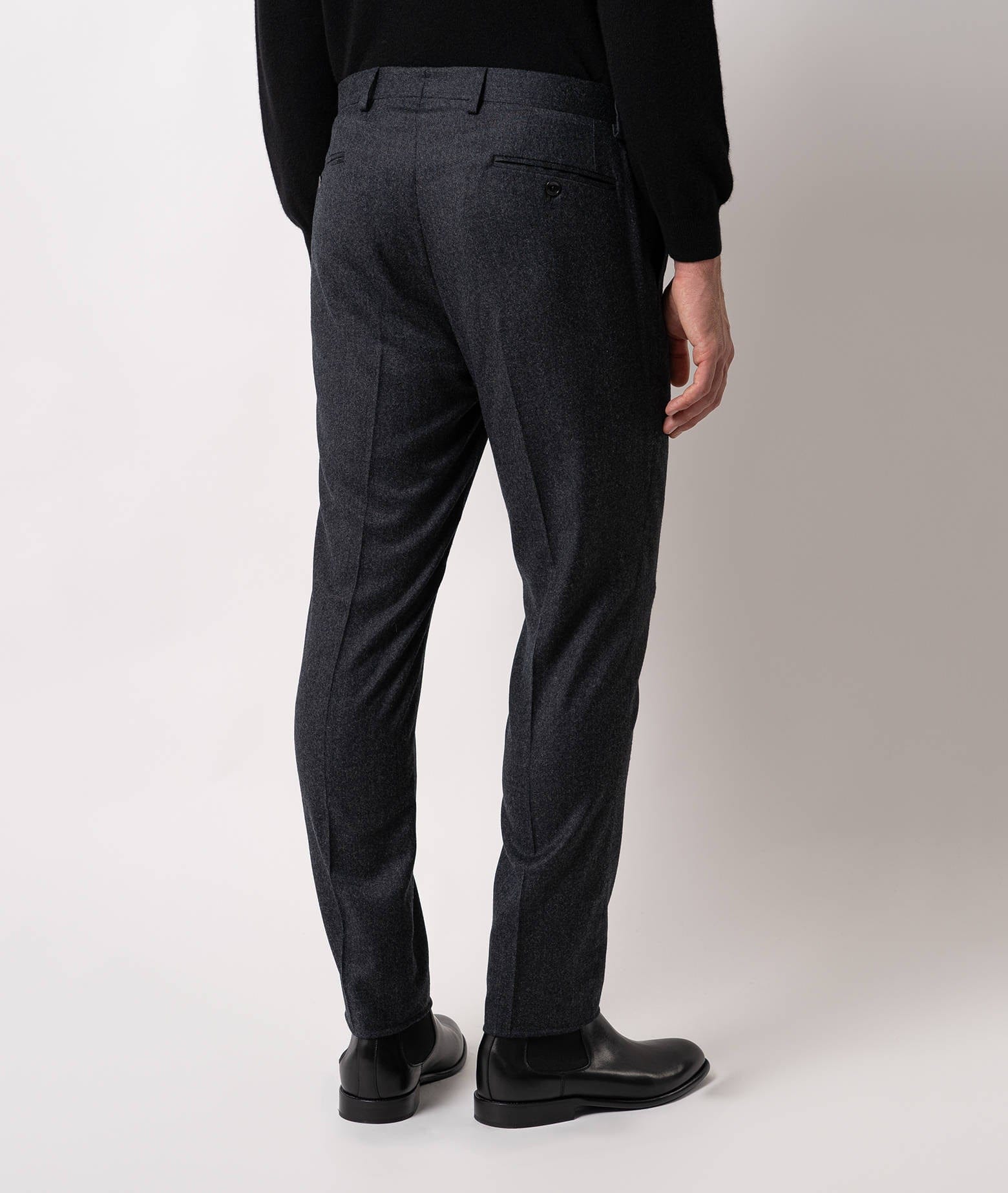 Larusmiani Velvet Trousers Howard Pants In Gray