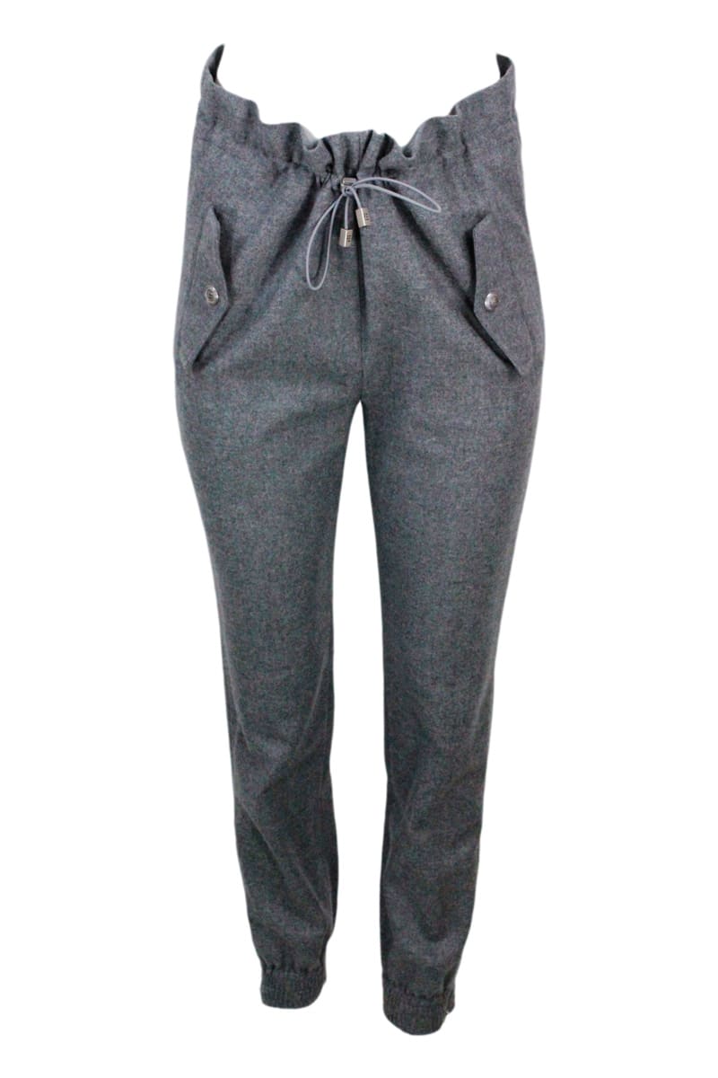 Ermanno Scervino Jogging Model Stretch Wool Trousers