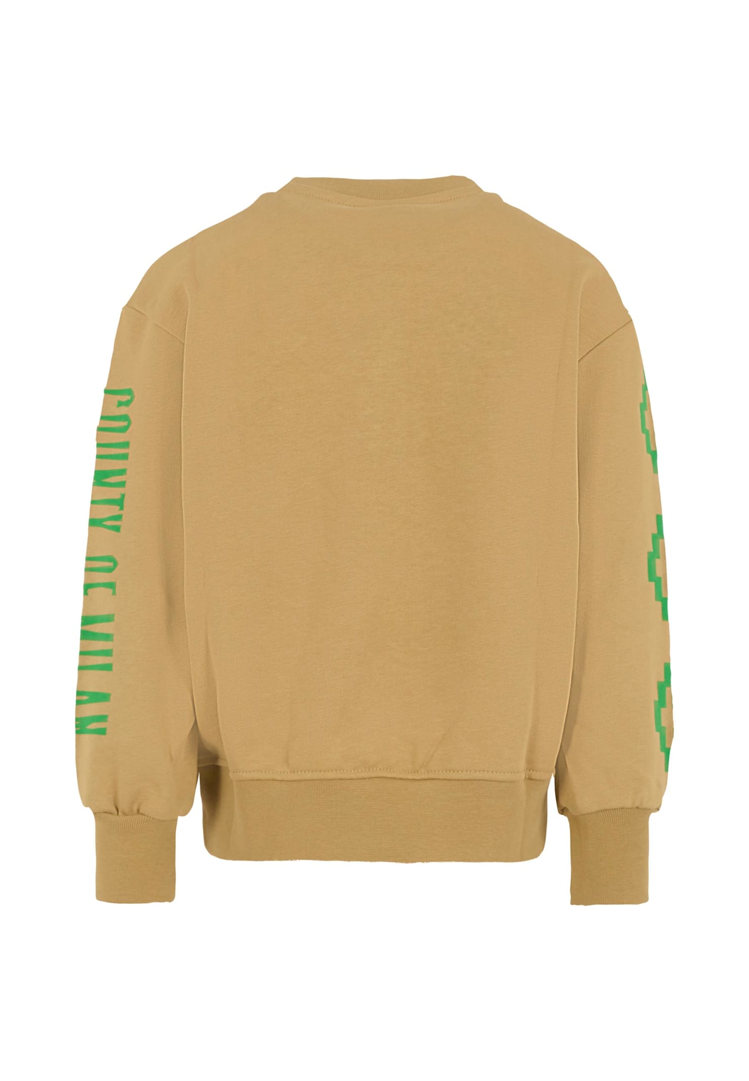 Marcelo Burlon County Of Milan Beige Sweatshirt For Boy With Logo In Multi