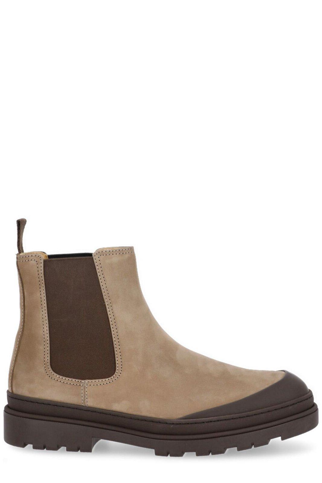 Brunello Cucinelli Round Toe Ankle Chelsea Boots