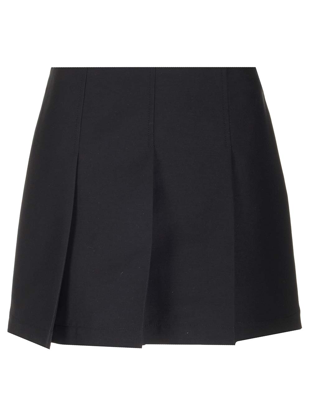 Marni Black Pleated Miniskirt In Black