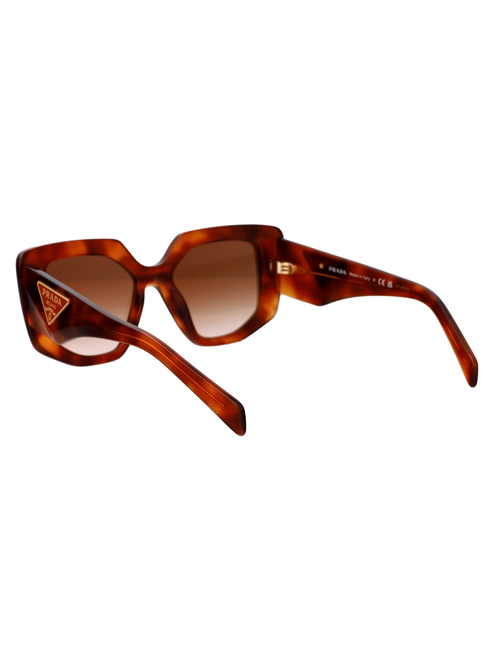 Shop Prada 0pr 14zs Sunglasses In 18r70e Cognac Tortoise