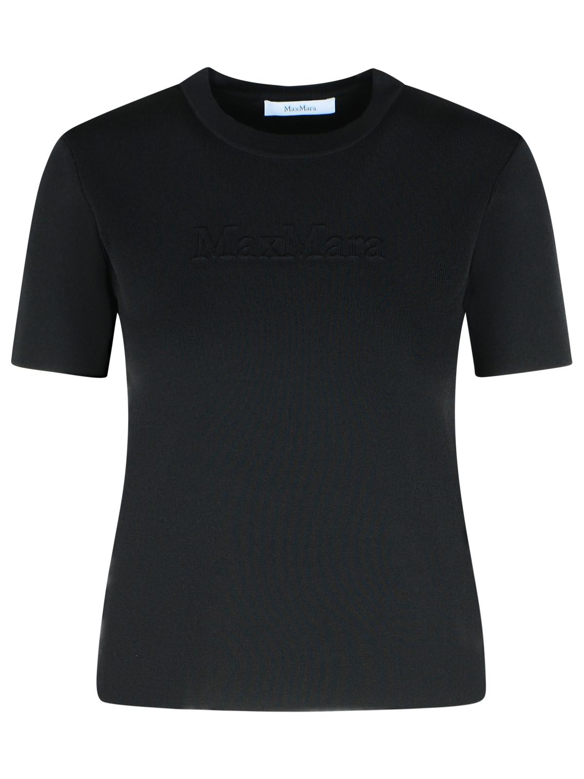 Max Mara Adelio Black Viscose Blend T-shirt In Black