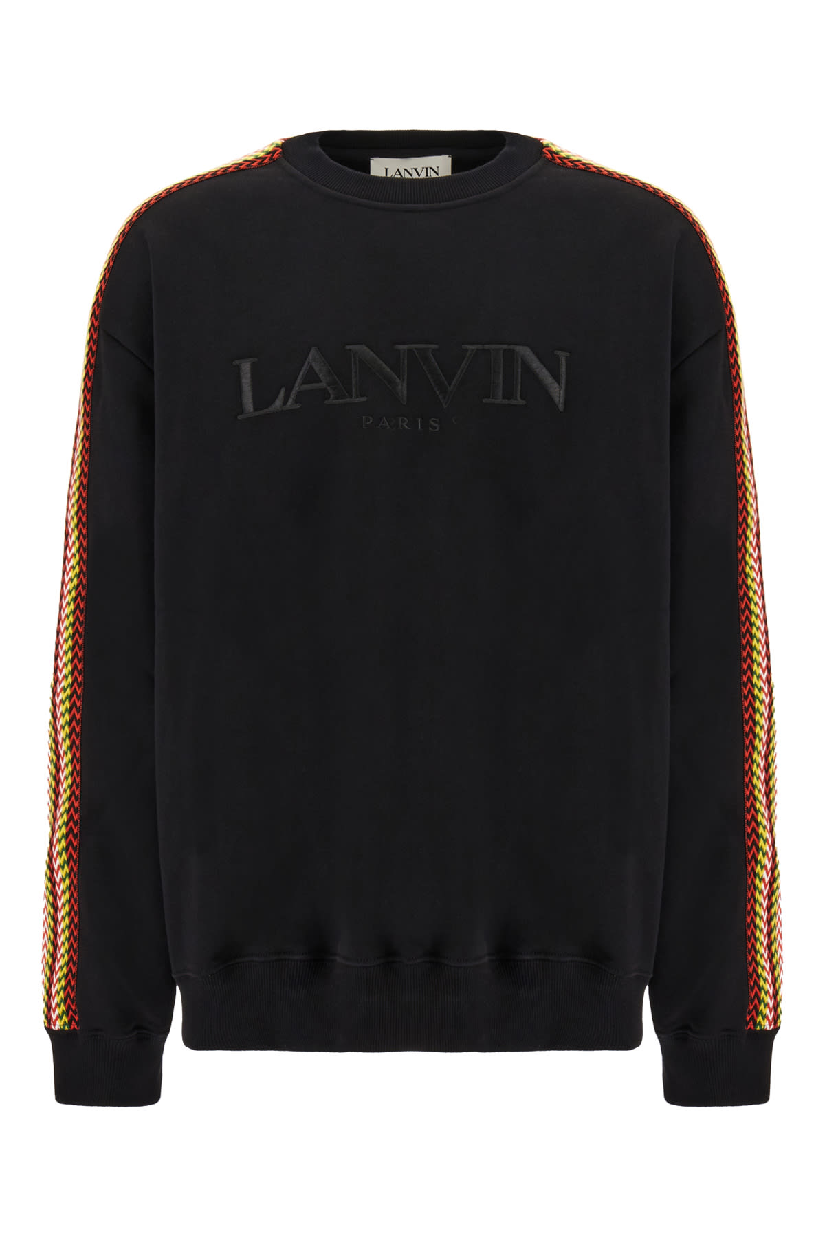 Shop Lanvin Black Cotton Oversize Swetshirt In 10