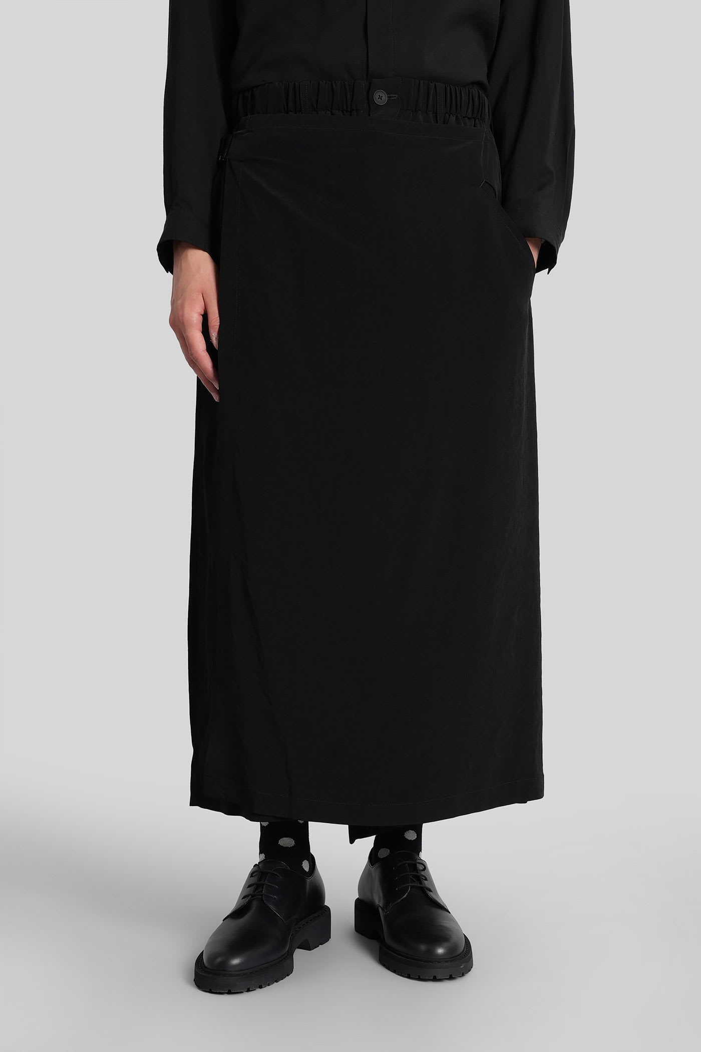 Yohji Yamamoto Pants In Black Triacetate In Black