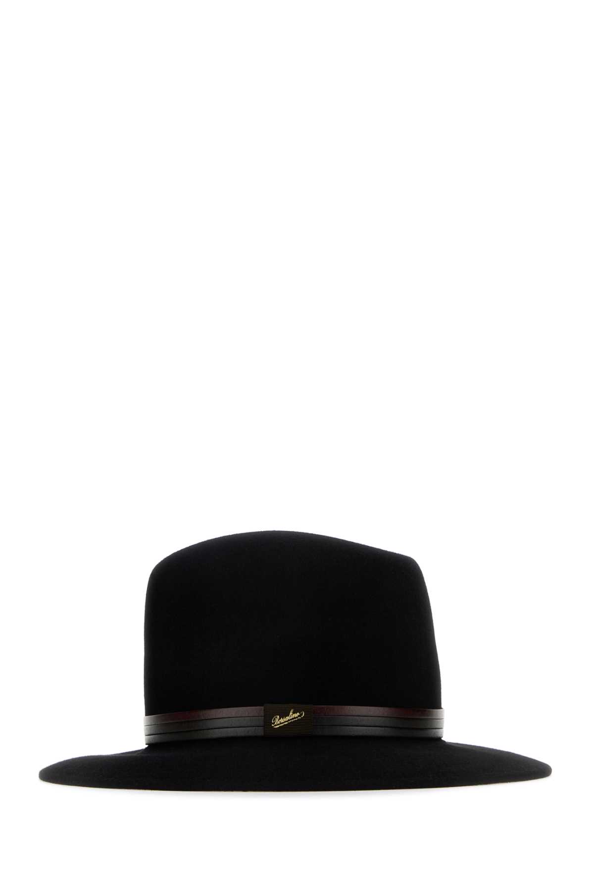 Shop Borsalino Black Velour Hat In Unico