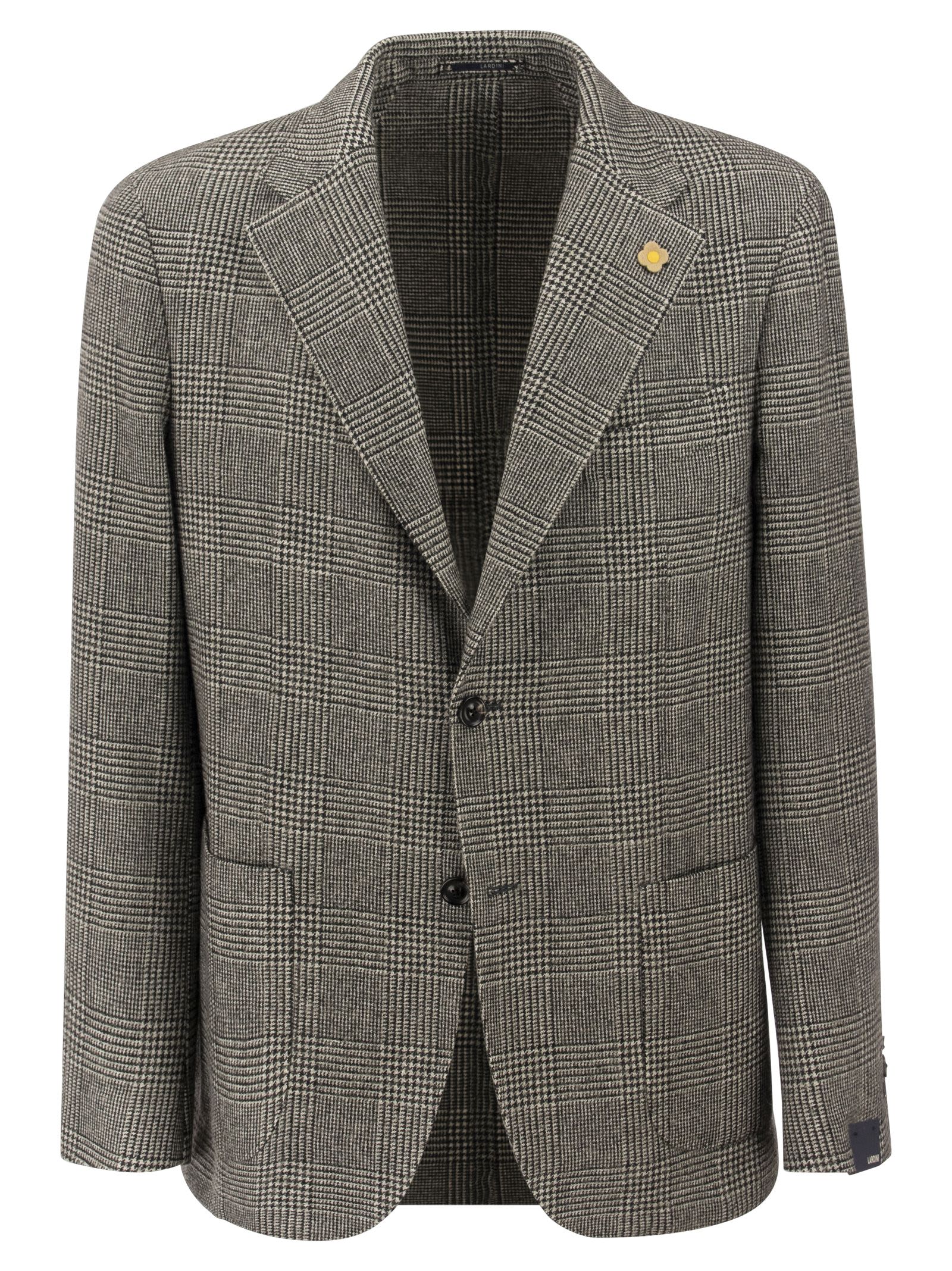 Lardini Wool-blend Pied De Poule Jacket