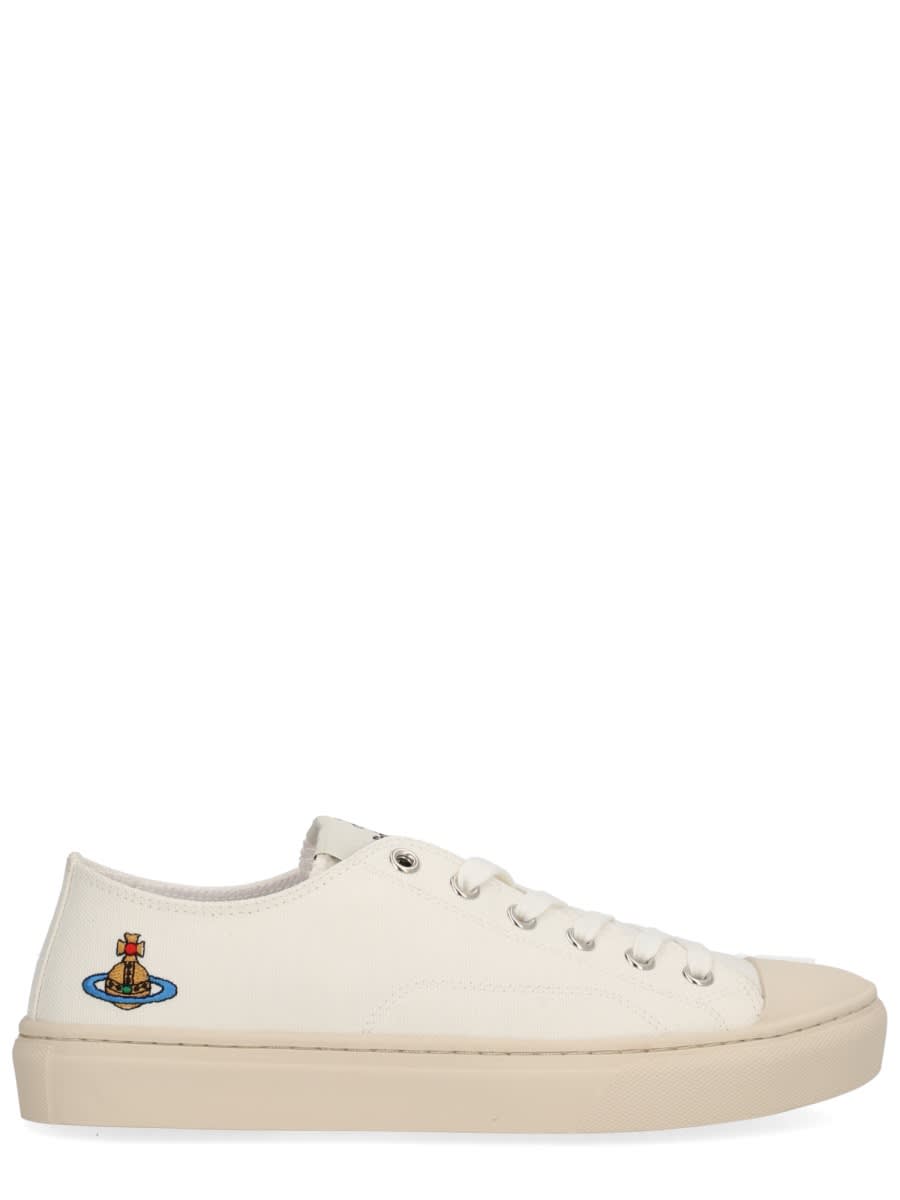 Vivienne Westwood Sneaker Low Top Plimsoll In White
