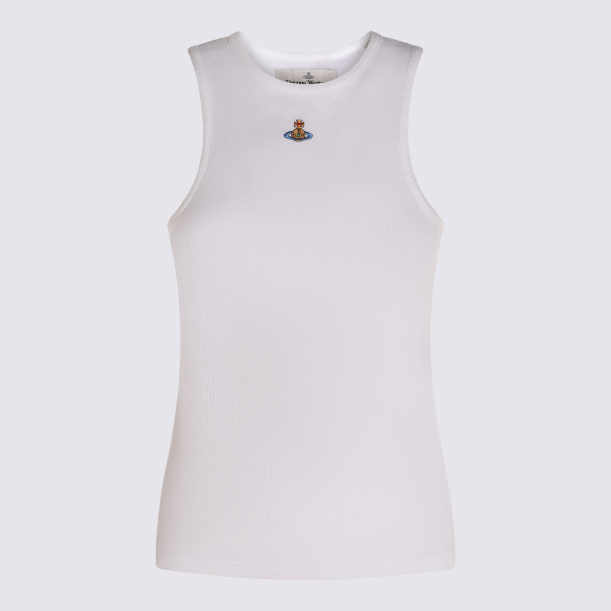 Vivienne Westwood Sleeveless Top Ribbed Texture In White