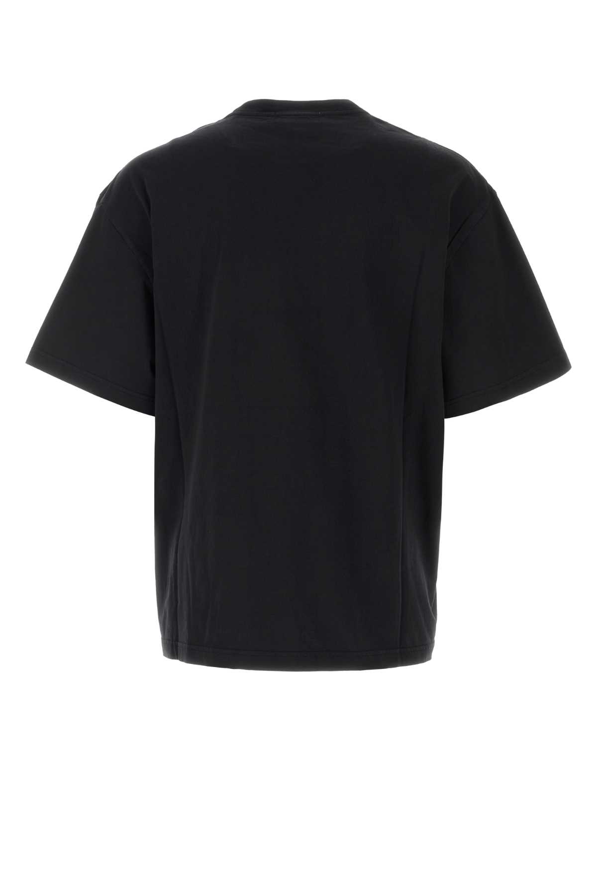 Shop Ambush Black Cotton Oversize T-shirt In Tapshoet