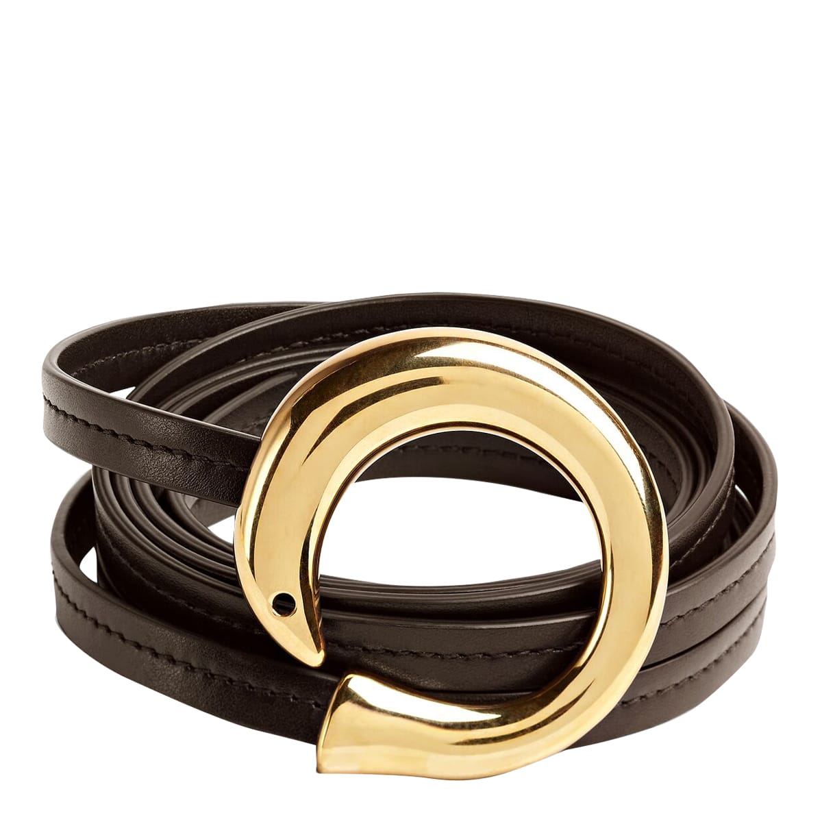 Shop Bottega Veneta Sardine Belt In Brown