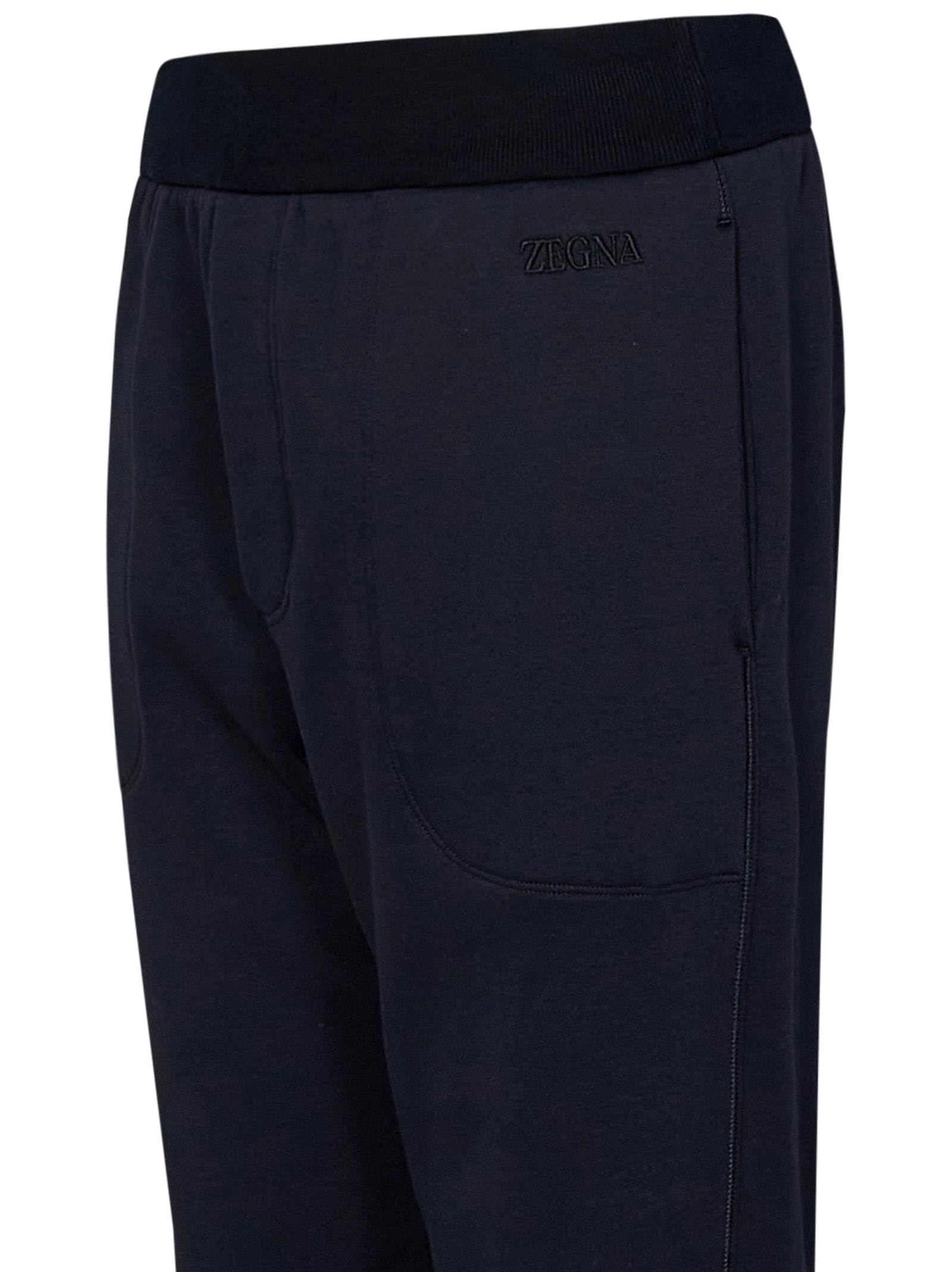 Shop Zegna Trousers In Blue