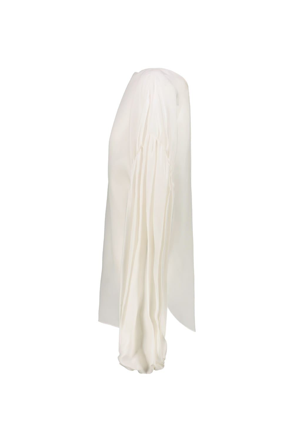 Shop Khaite Quico Top In Silk Gazar In Chalk