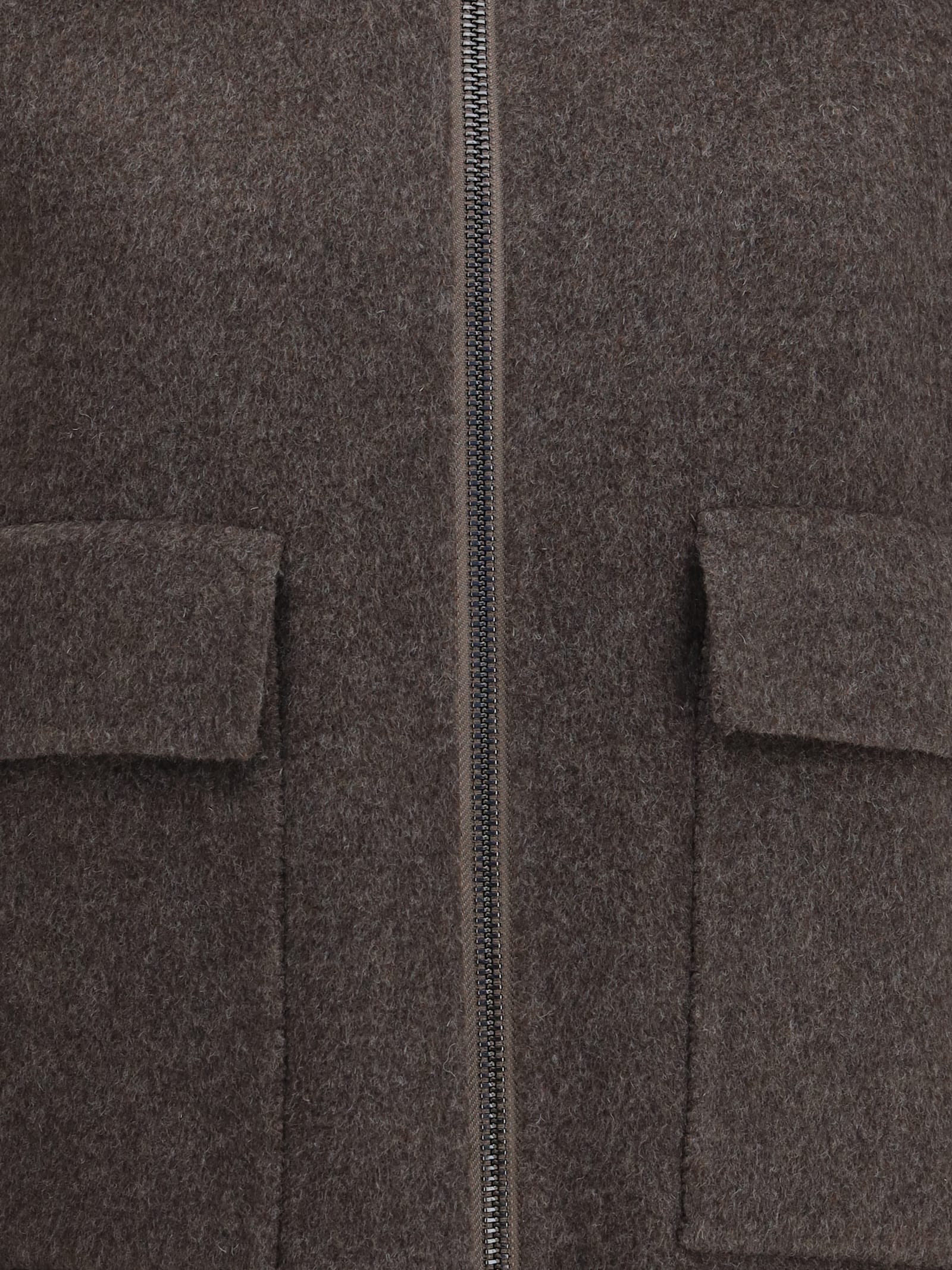 P.a.r.o.s.h P. A.r. O.s. H. Wool Jacket With A Wide Collar In Brown
