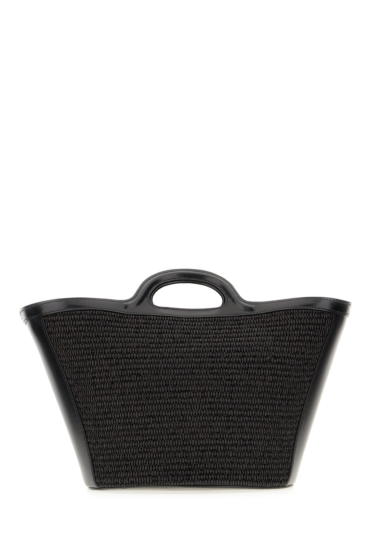 Shop Marni Black Cotton And Nylon Handbag In 00n99