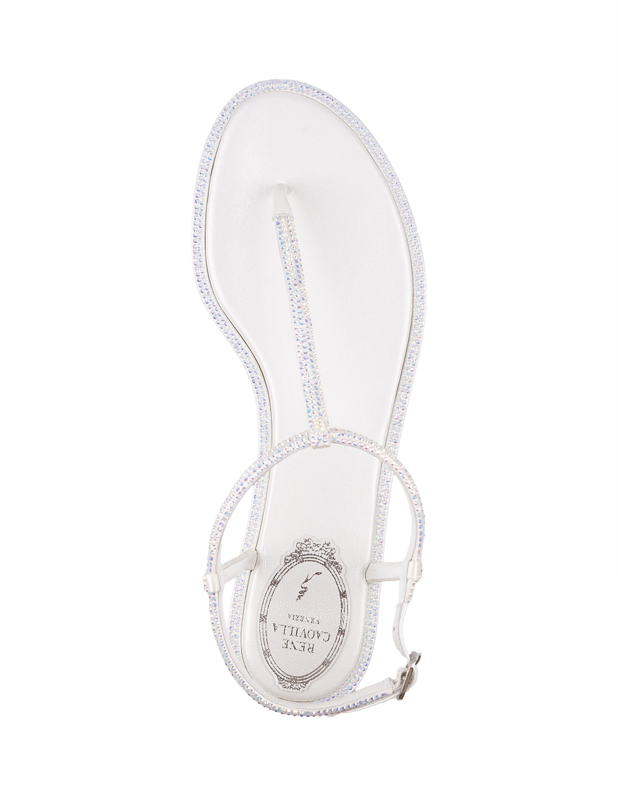 Shop René Caovilla White Diana Sandals