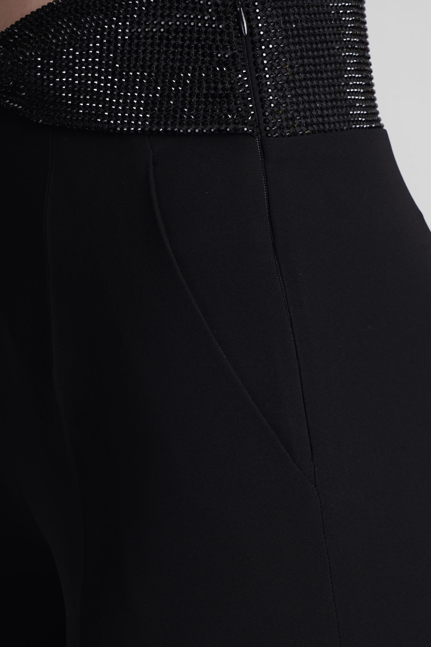 Shop Giorgio Armani Pants In Black Silk
