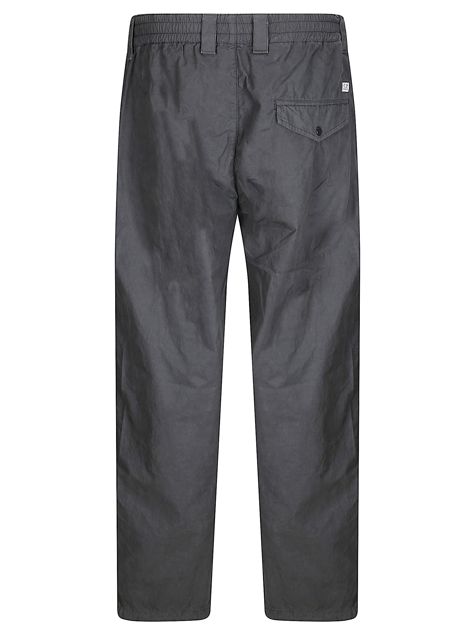 C.p. Company Drawstring Flap-pocket Trousers In Gray