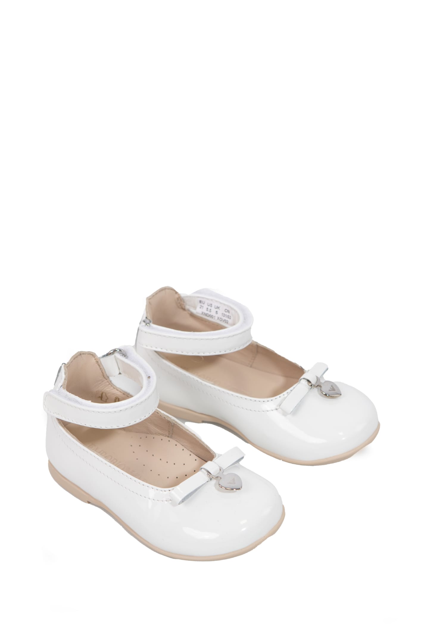 Shop Emporio Armani Leather Shoes In White