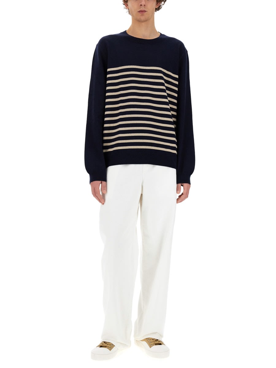 Shop Apc Sweater Matthew In Blue