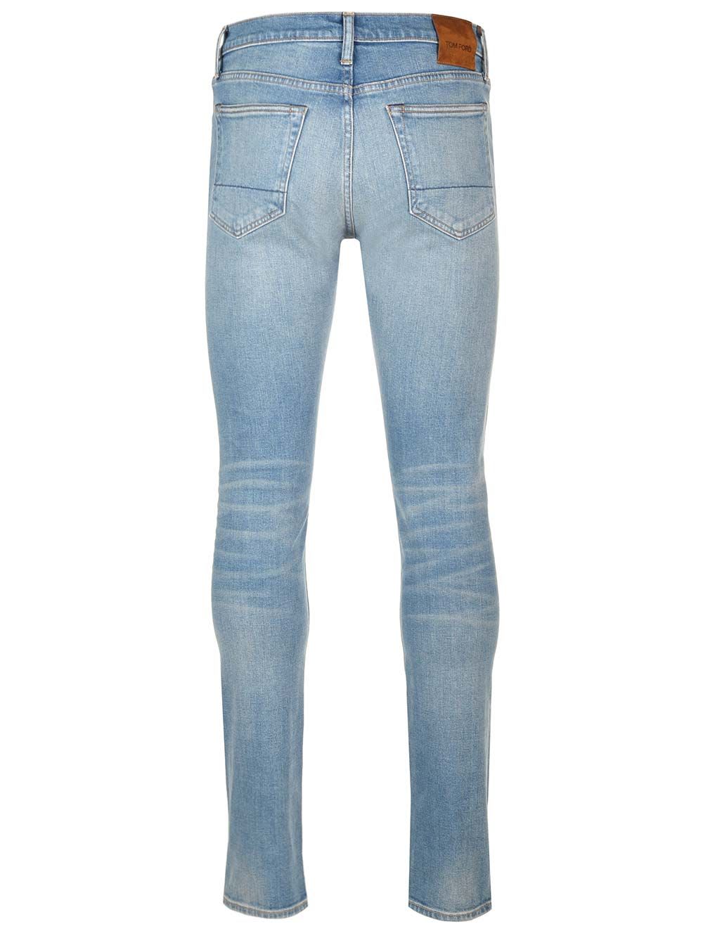 Shop Tom Ford Broken Jeans In Blue