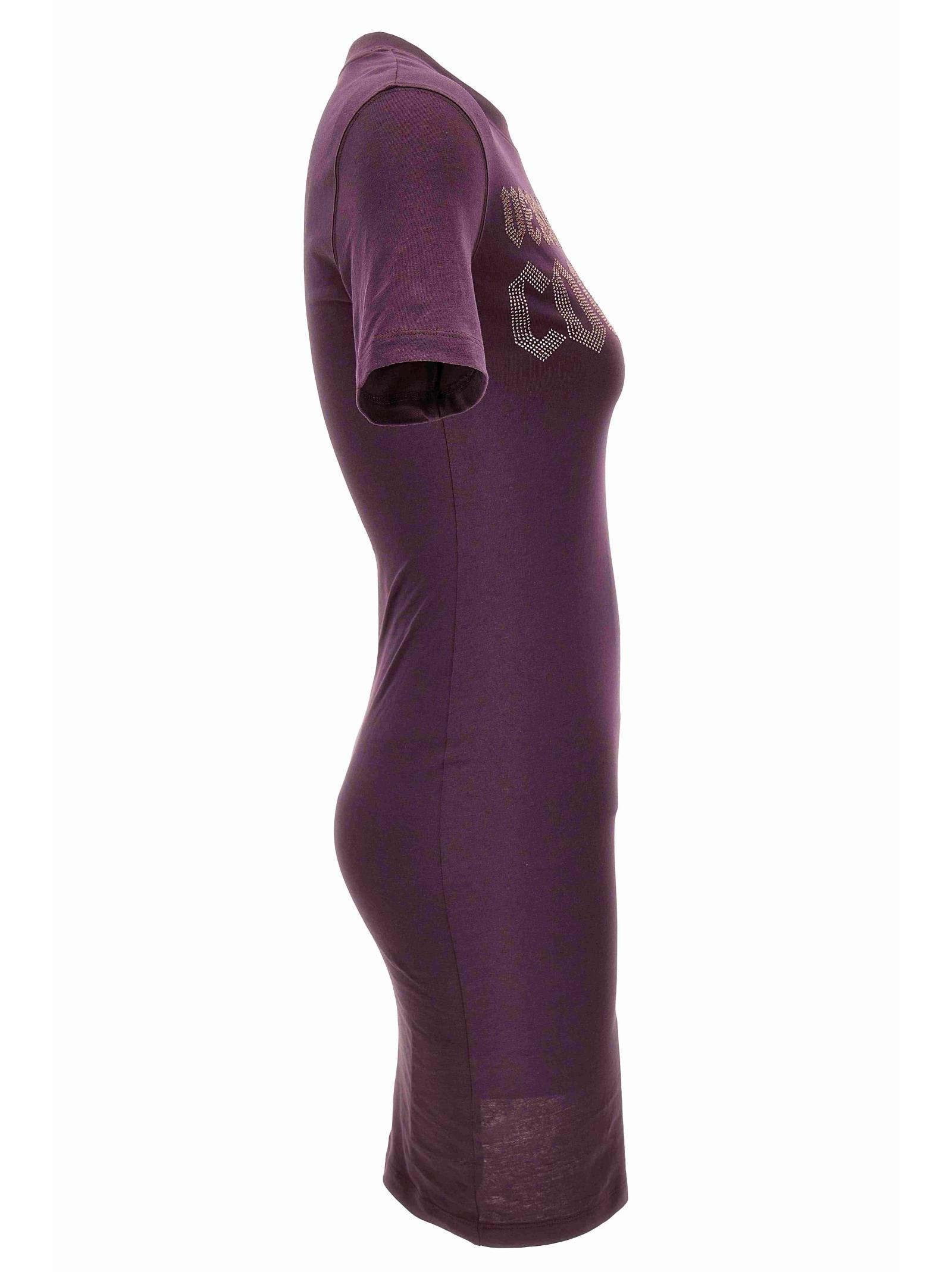Versace Jeans Couture Logo-embellished T-shirt Dress In Purple