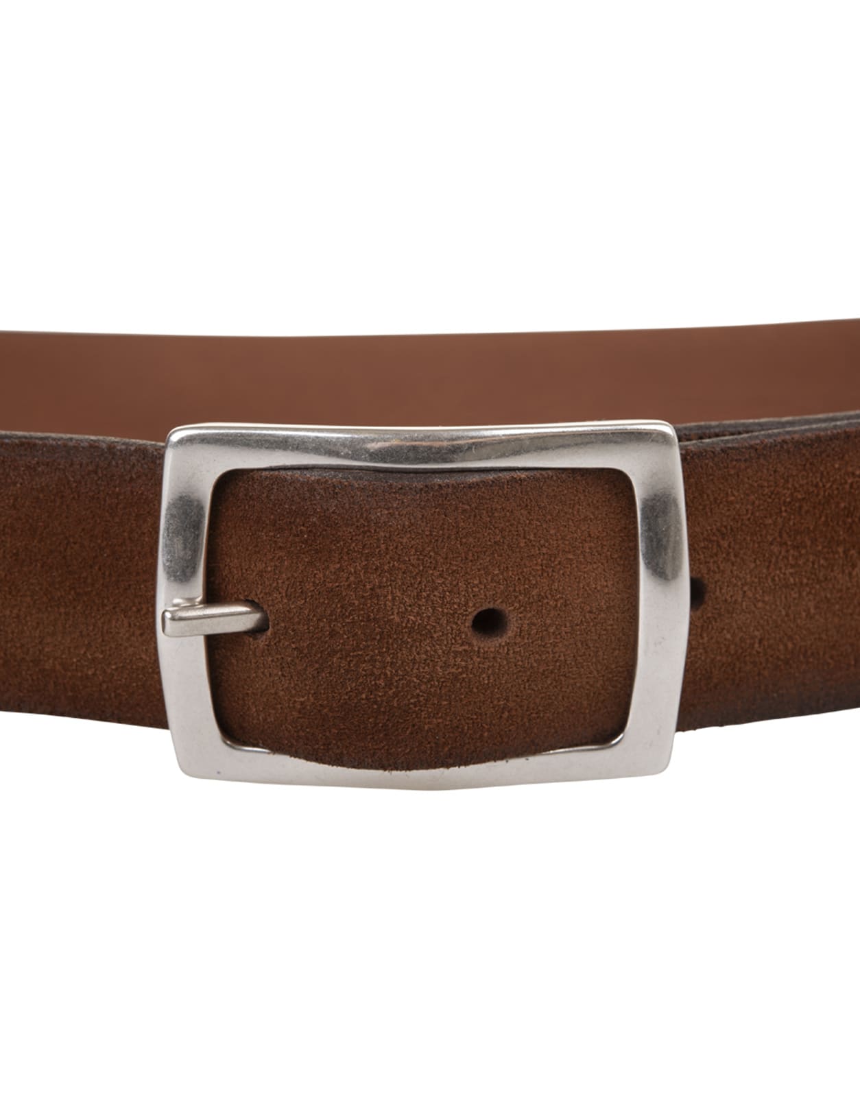 ORCIANI LIGHT BROWN HUNTING DOUBLE BELT IN SUEDE AND LEATHER 