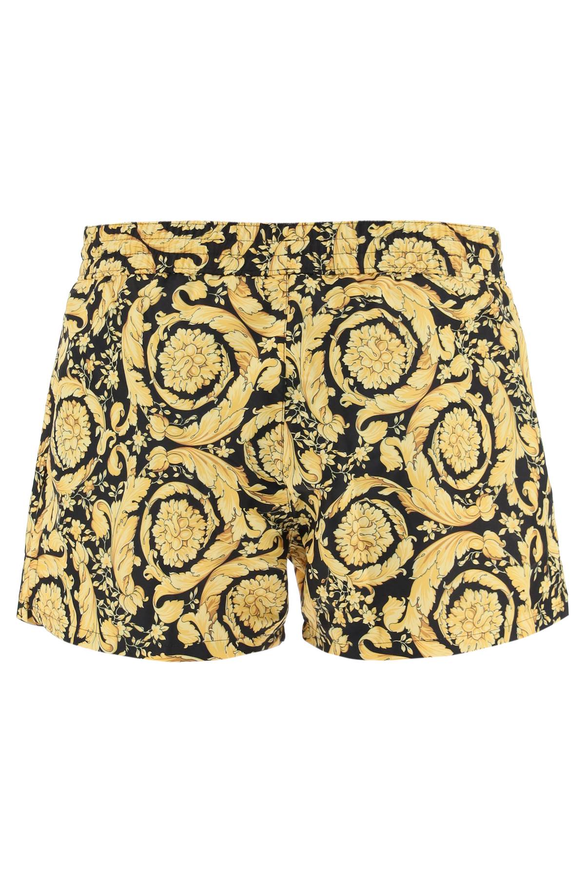 Shop Versace Barocco Swimshorts In Gold Print (yellow)