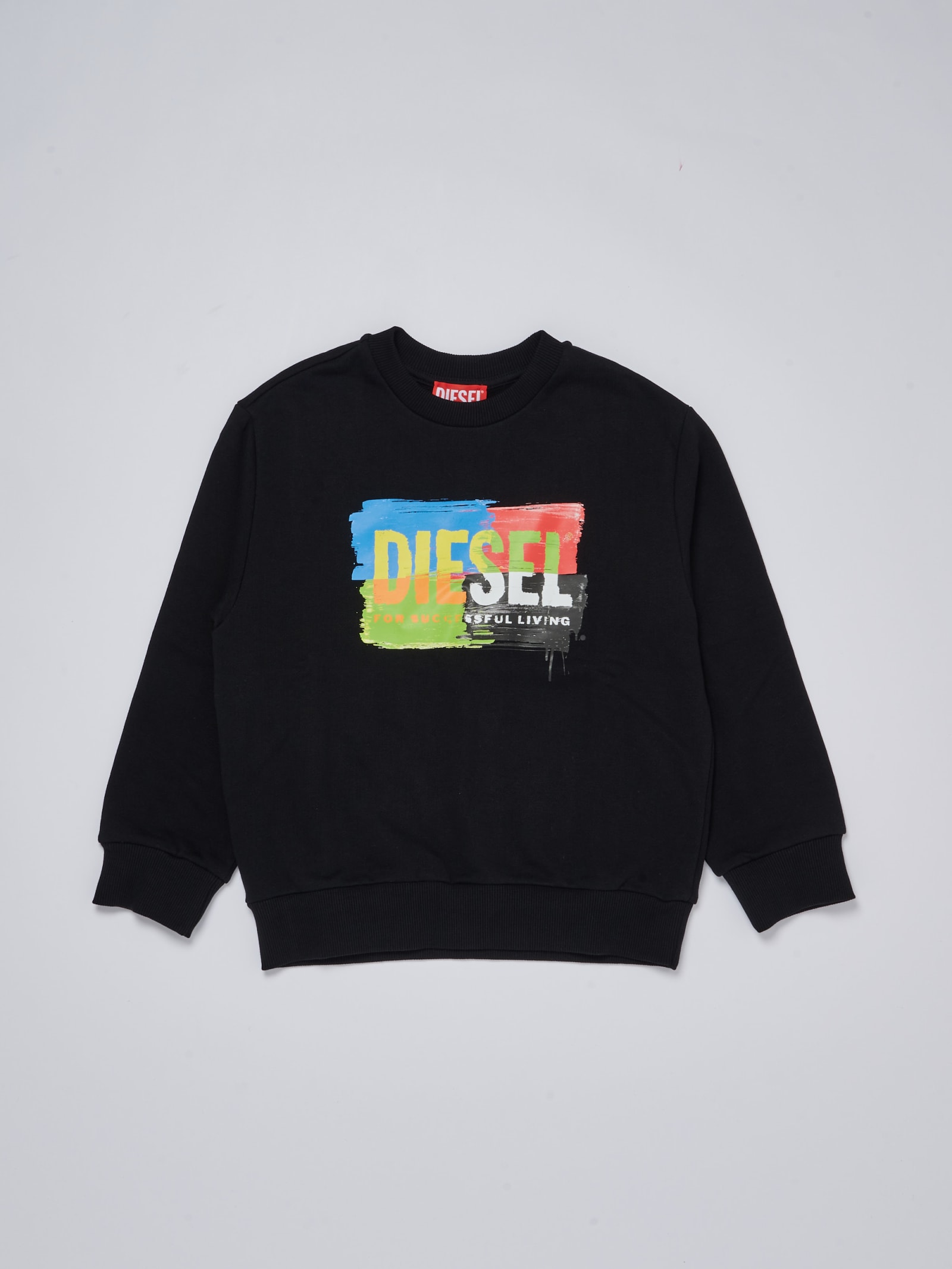 Diesel Kids' Crewneck Sweatshirt In Nero