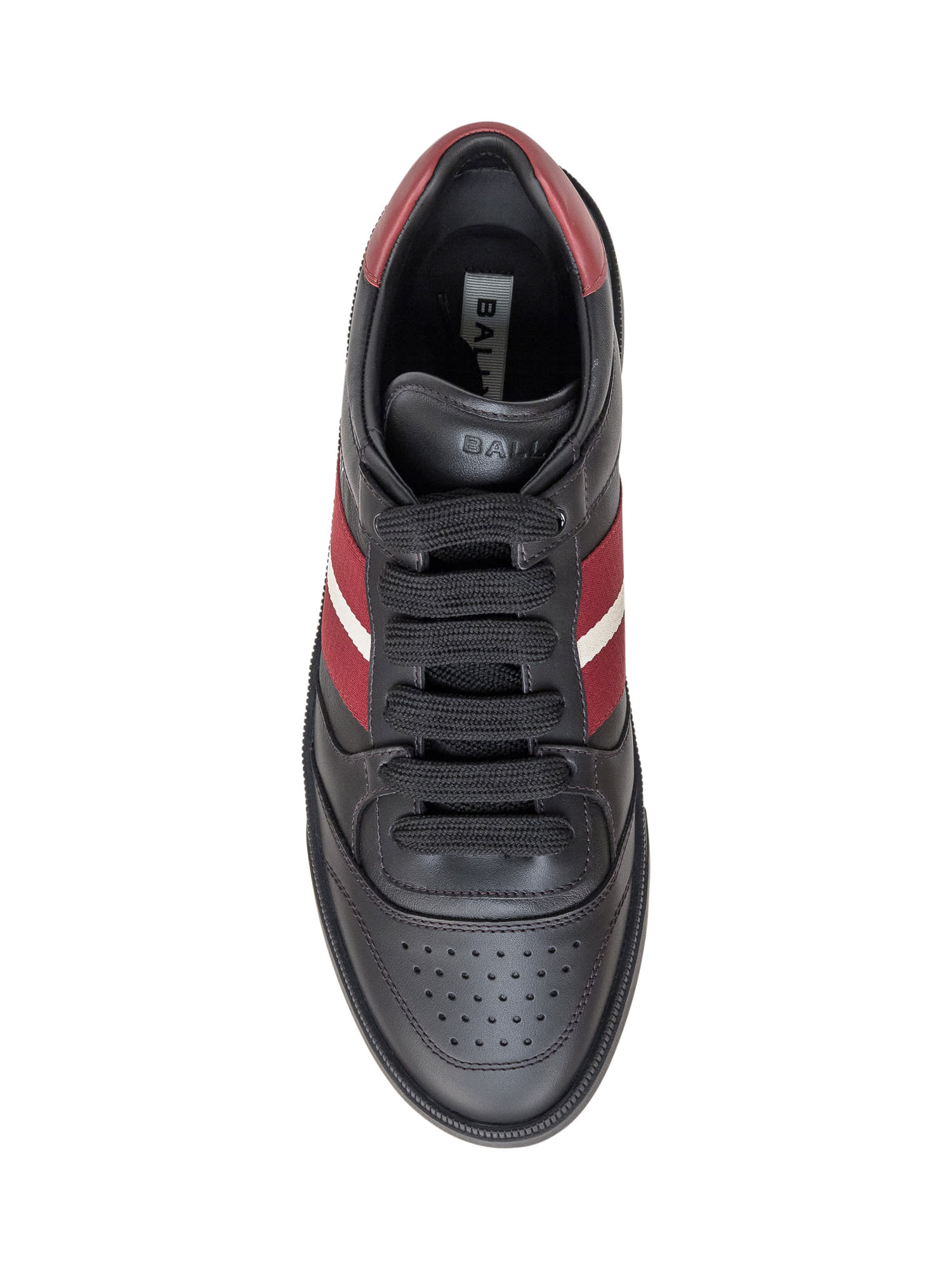 Shop Bally Rebby Sneaker In Black/black/red