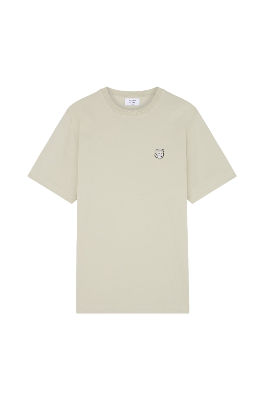 Maison Kitsuné Bold Fox Head Patch Comfort Tee Shirt In Ash Tree