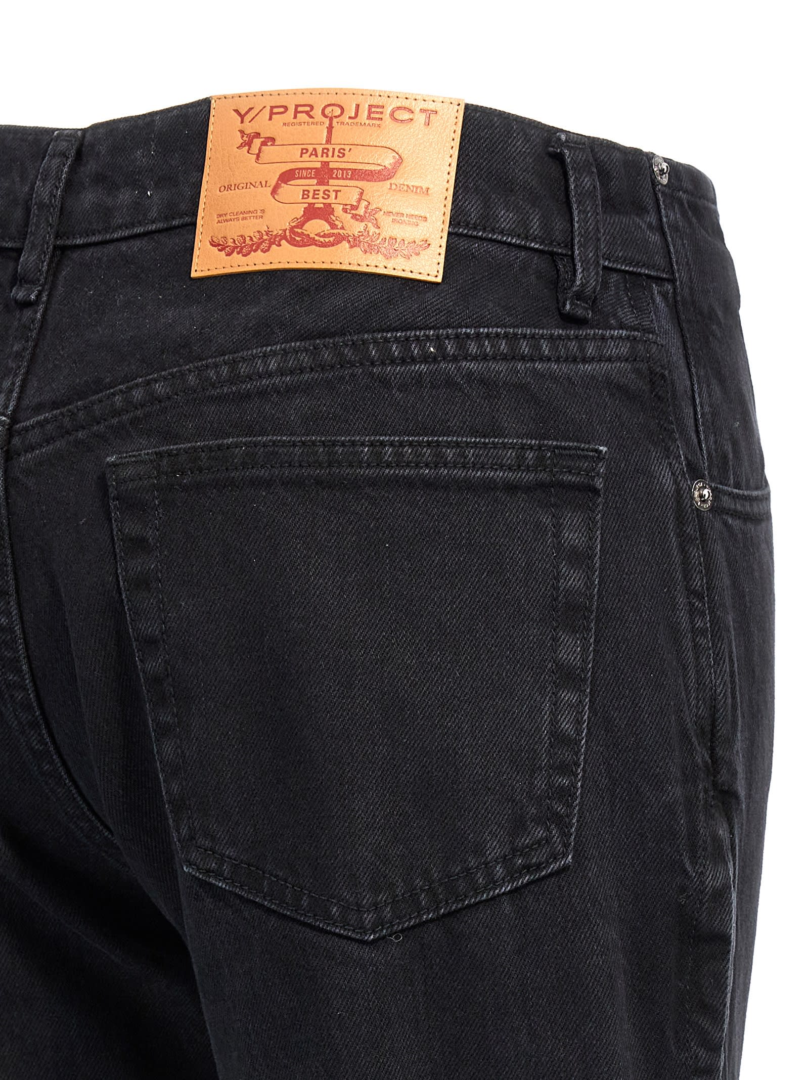 Shop Y/project Hook And Eye Jeans In Black