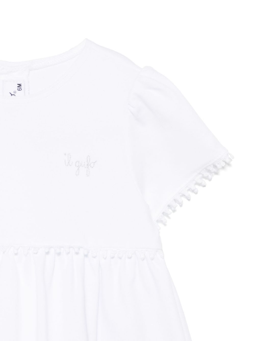 Il Gufo The Owl Dress With Embroidery In White