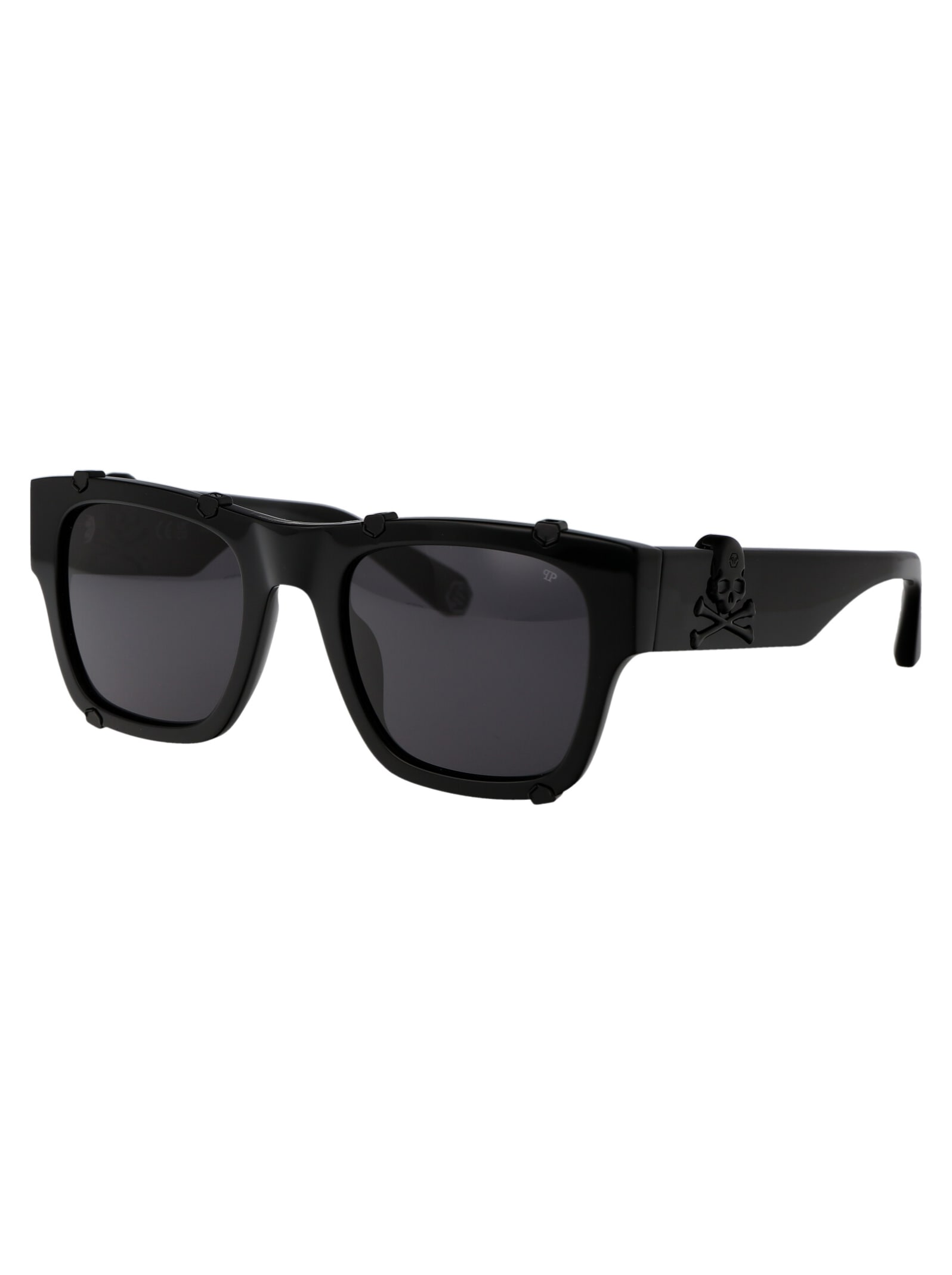 Shop Philipp Plein Spp042v Sunglasses In 700v Black
