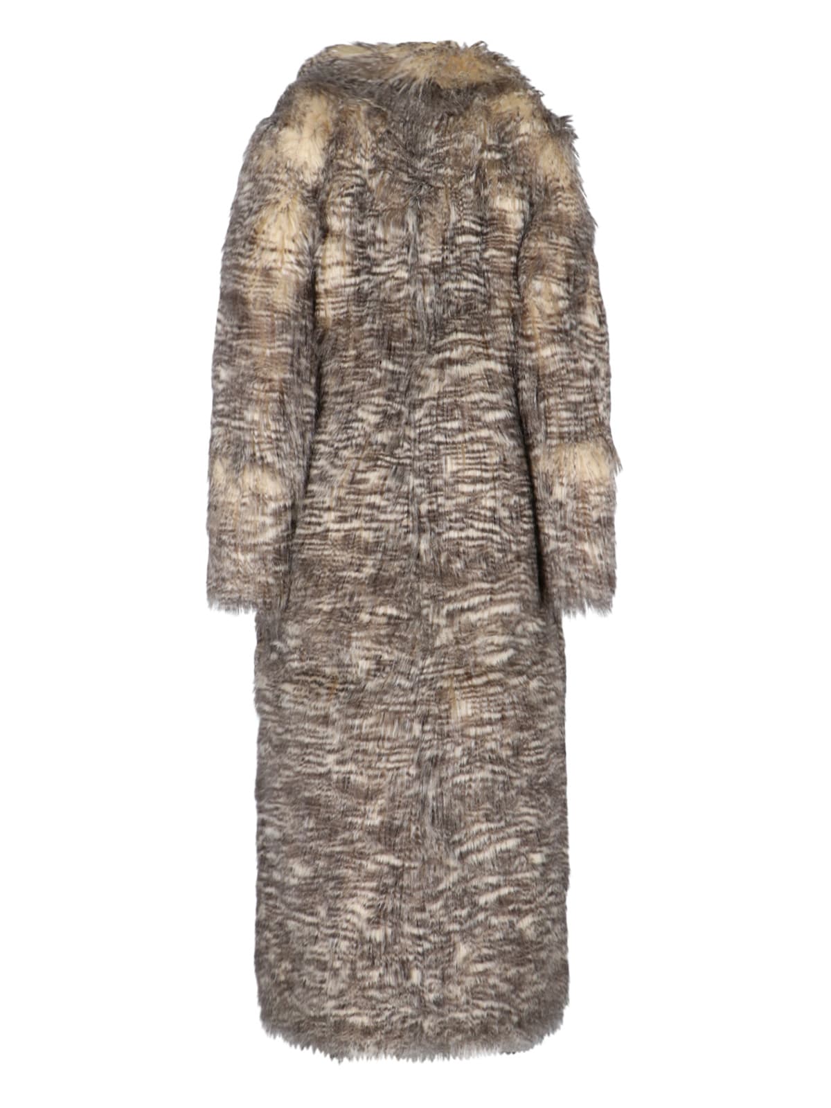 Entire Studios Single-breasted Faux Fur Coat In Neutral