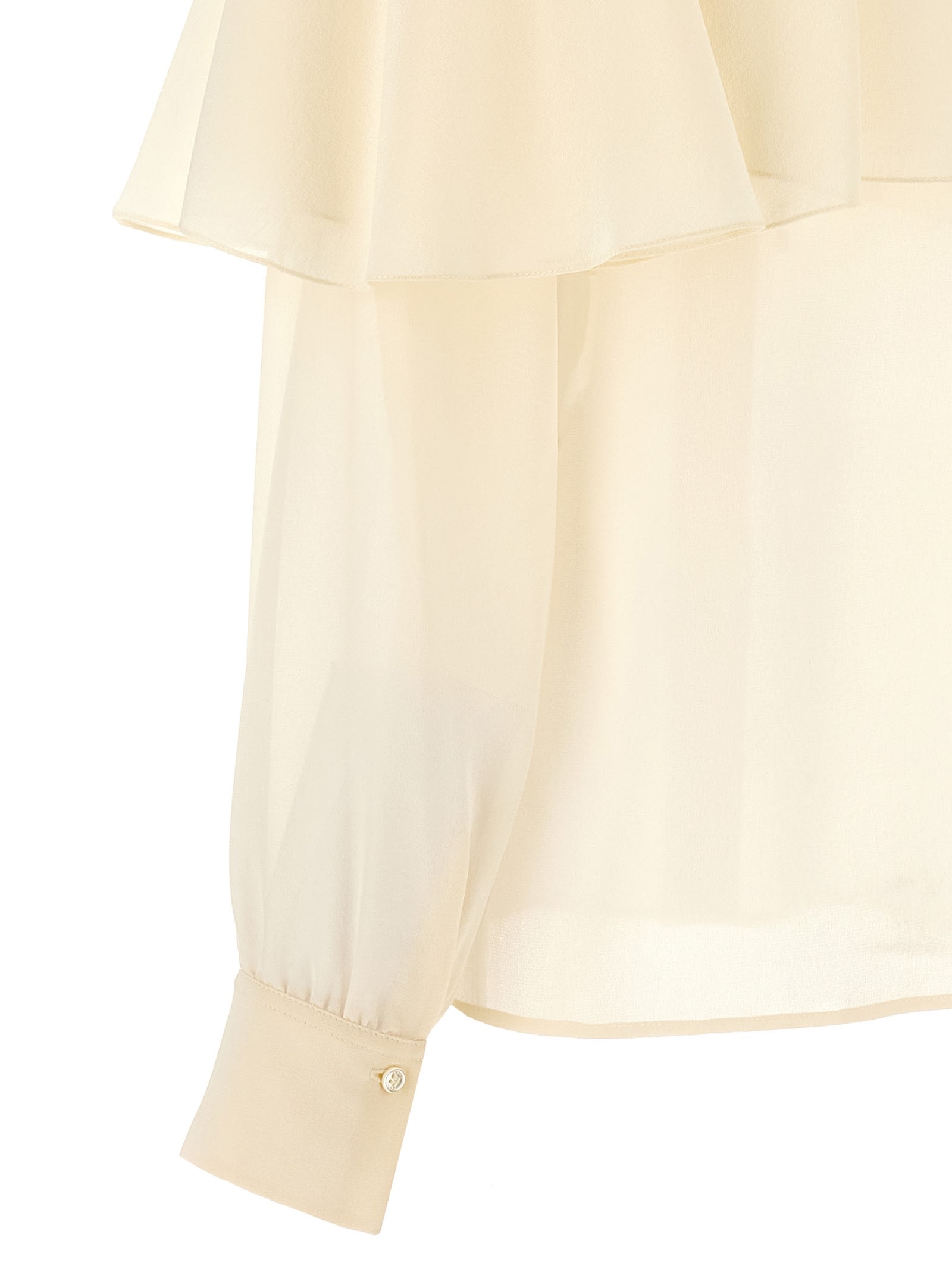 Shop Chloé Cape Shirt In White