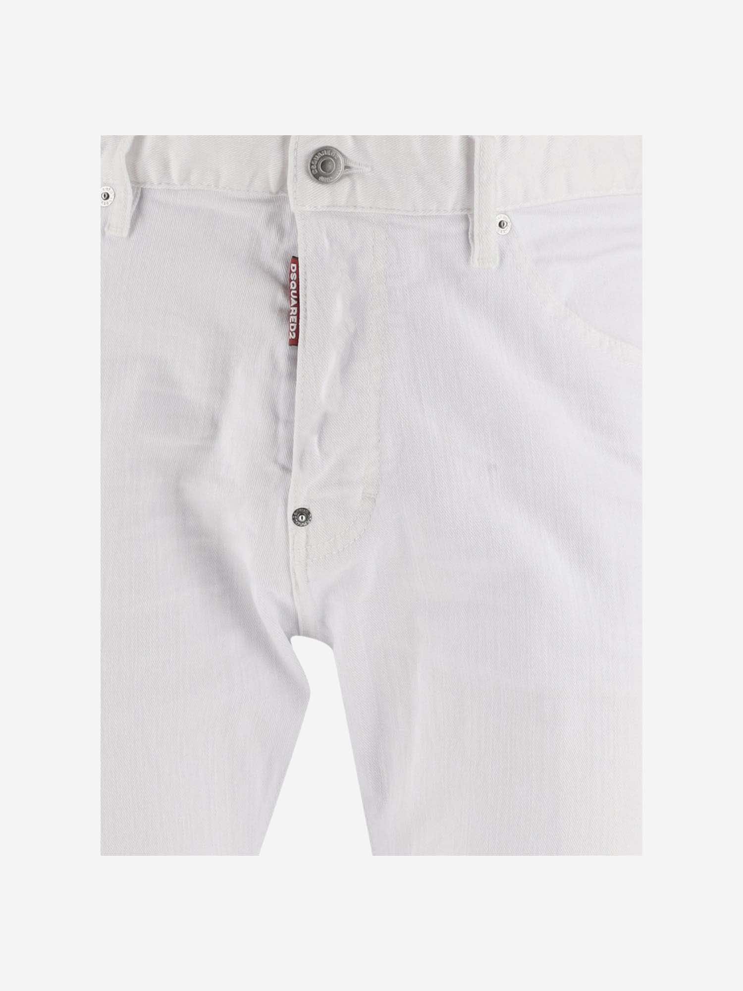Shop Dsquared2 Stretch Denim Jeans In White