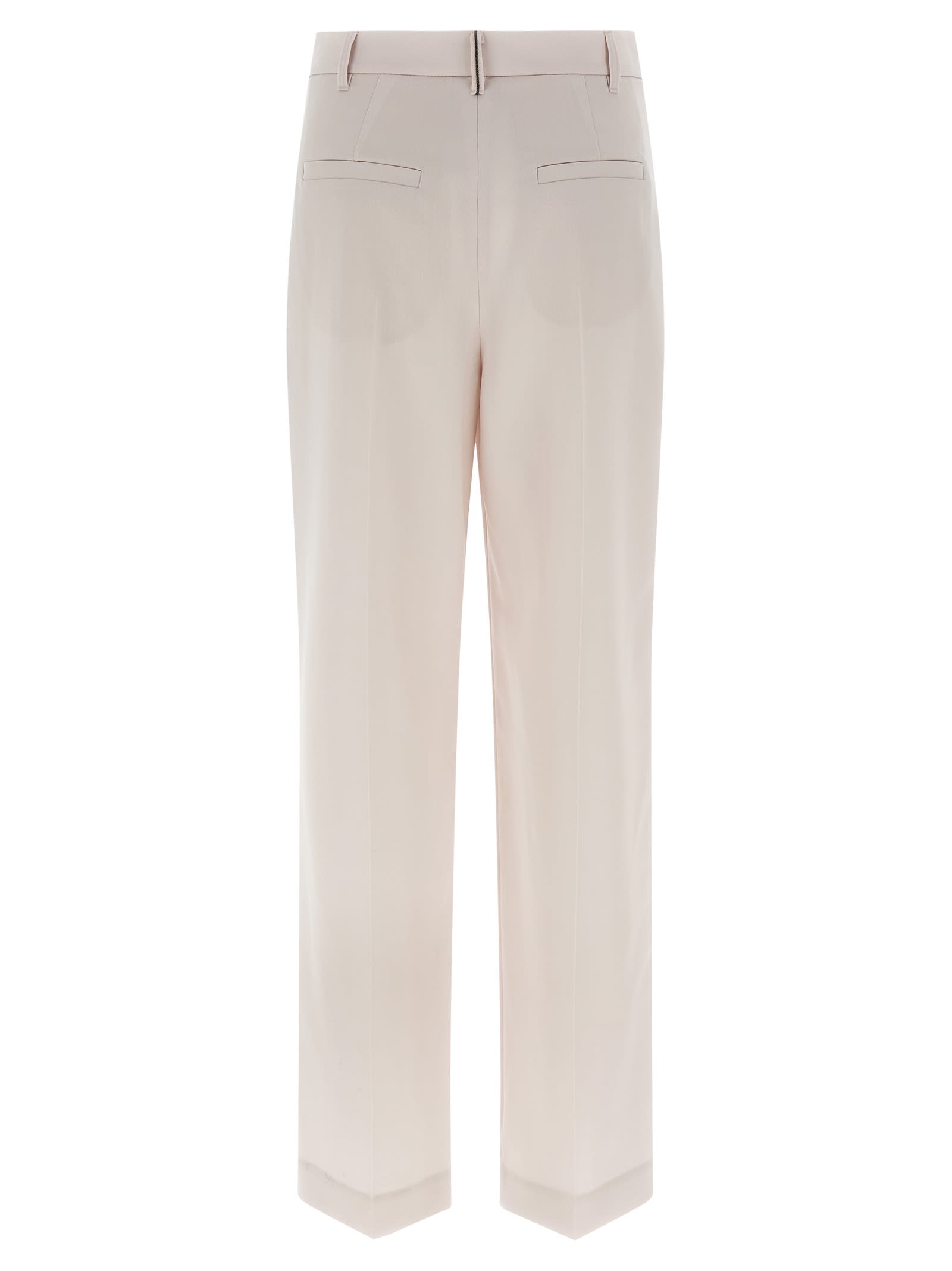 Brunello Cucinelli Wool Pants White In White