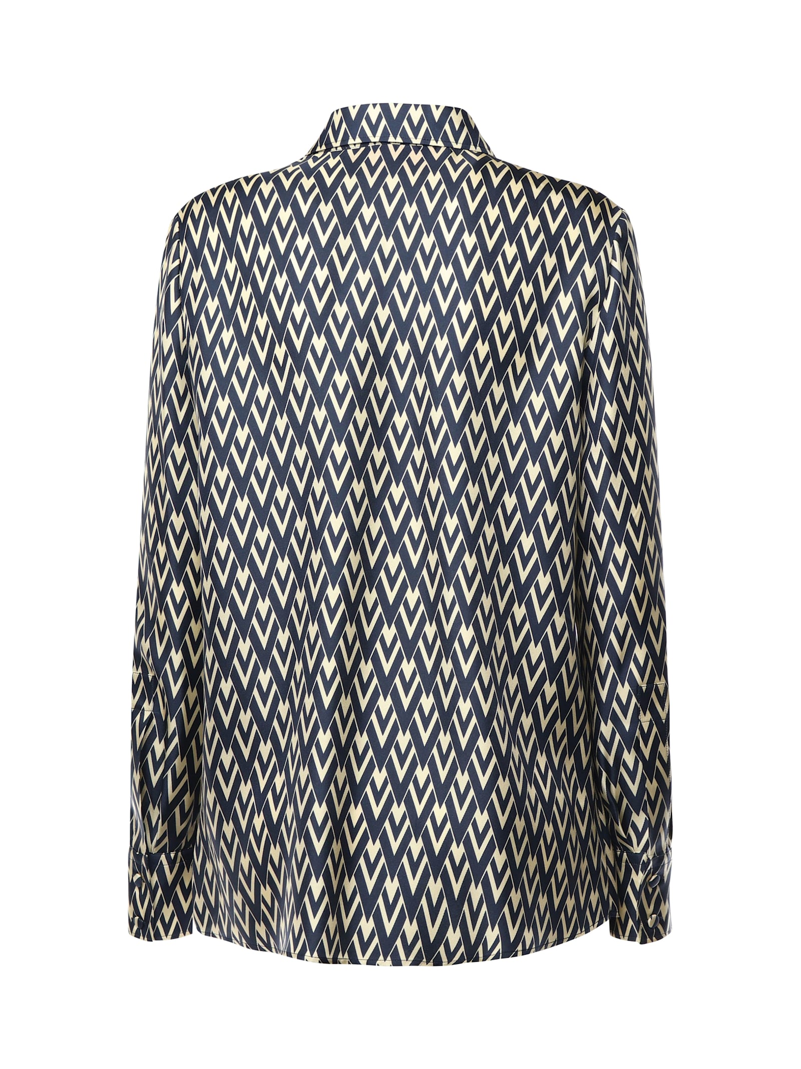 Valentino Toute La V Twill Shirt In Green
