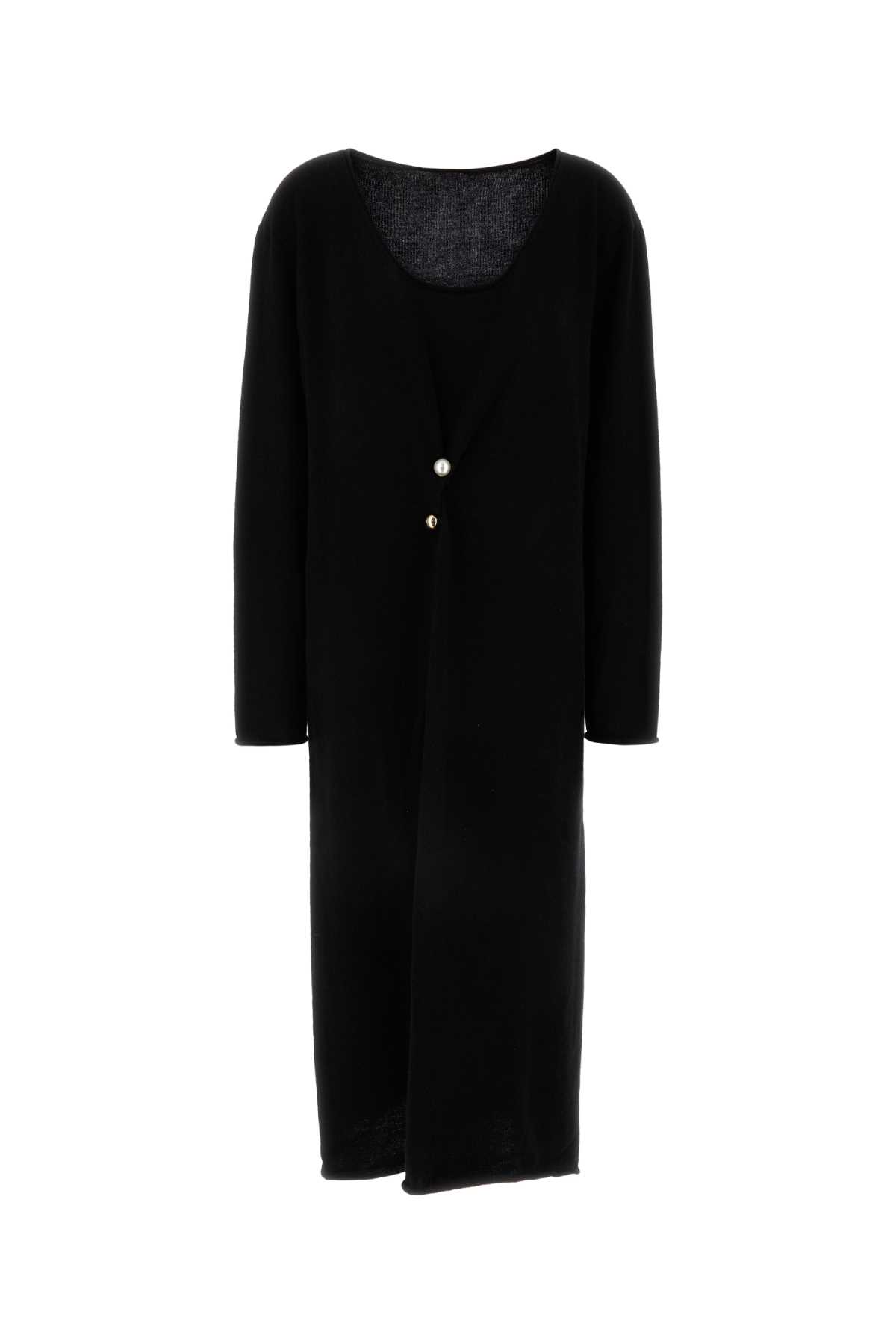 Shop Philosophy Di Lorenzo Serafini Black Wool Blend Dress In Nero